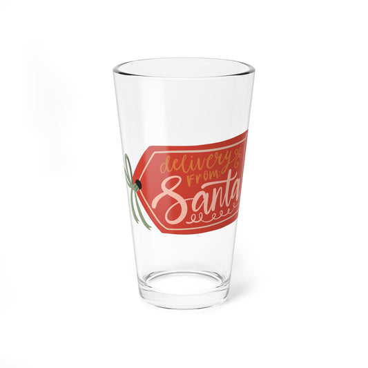 Santa Tag Mixing Glass, 16oz