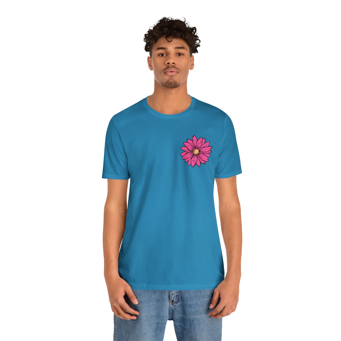 TWO SIDED Positive Energy T-Shirt (Flower on Front - Positive Energy on Back) Christian T-Shirt