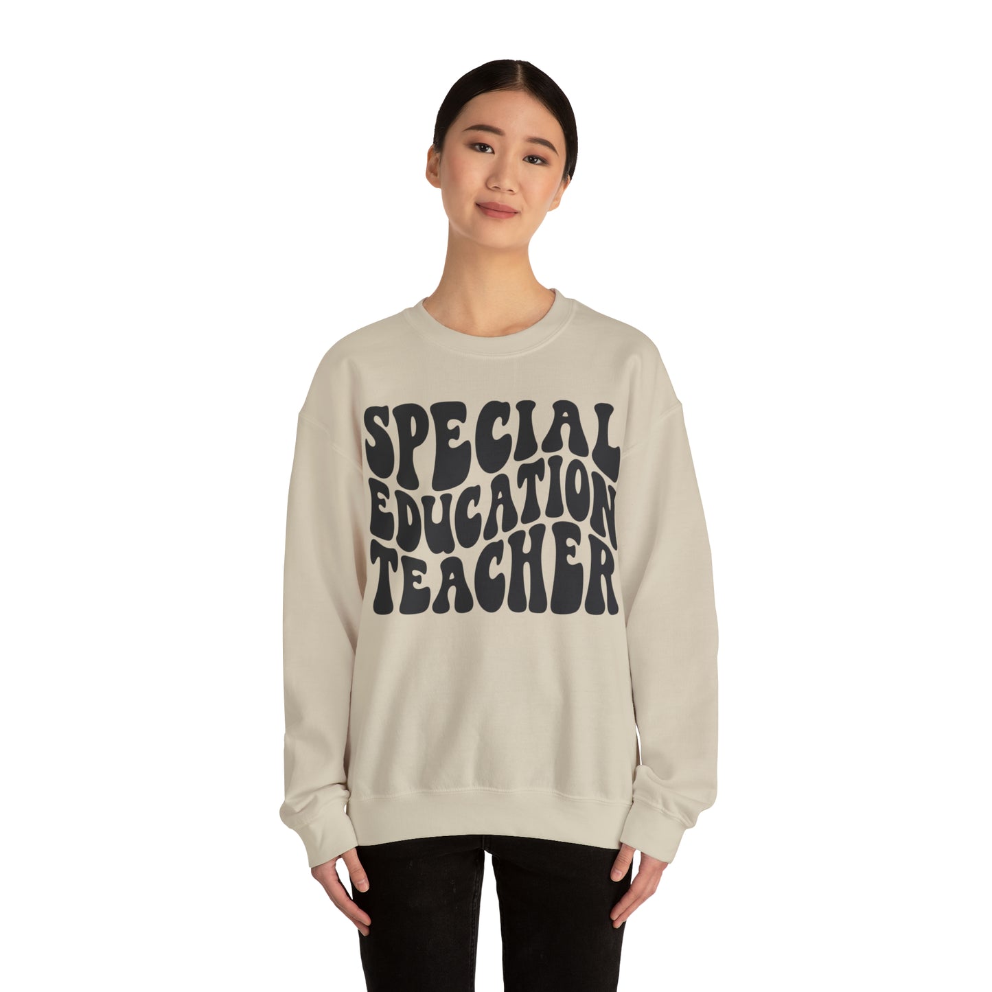 Special Education Teacher Black Logo Unisex Heavy Blend™ Crewneck Sweatshirt