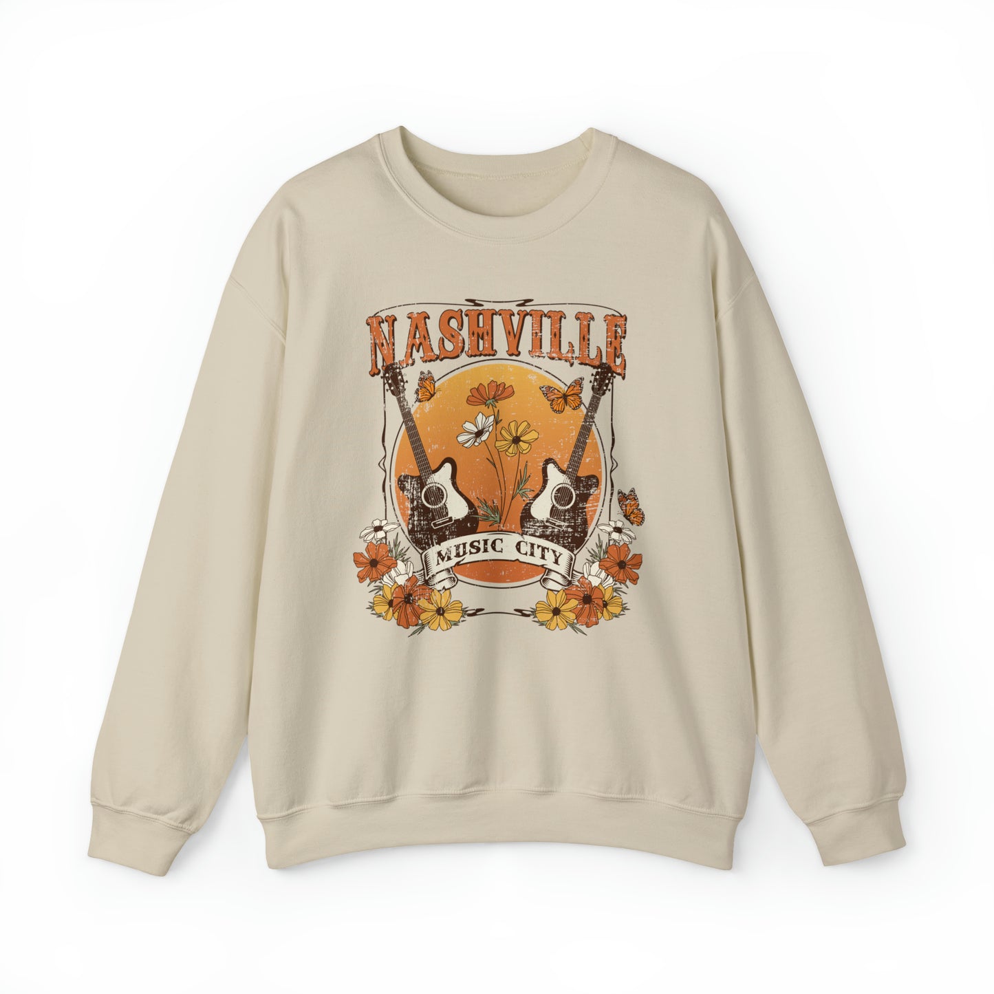 Nashville Music City Heavy Blend™ Crewneck Sweatshirt