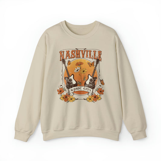 Nashville Music City Heavy Blend™ Crewneck Sweatshirt