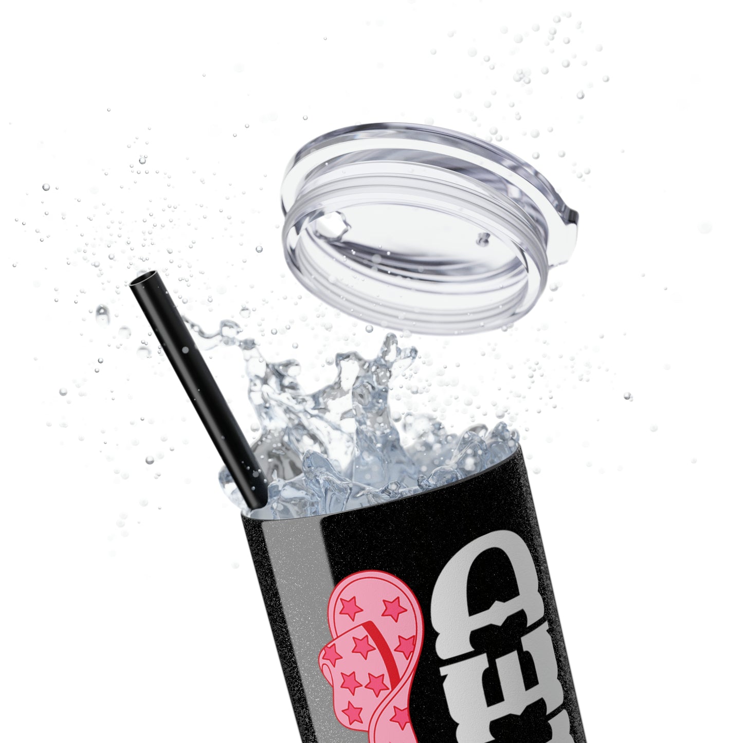 Gettin Hitched Skinny Tumbler with Straw, 20oz