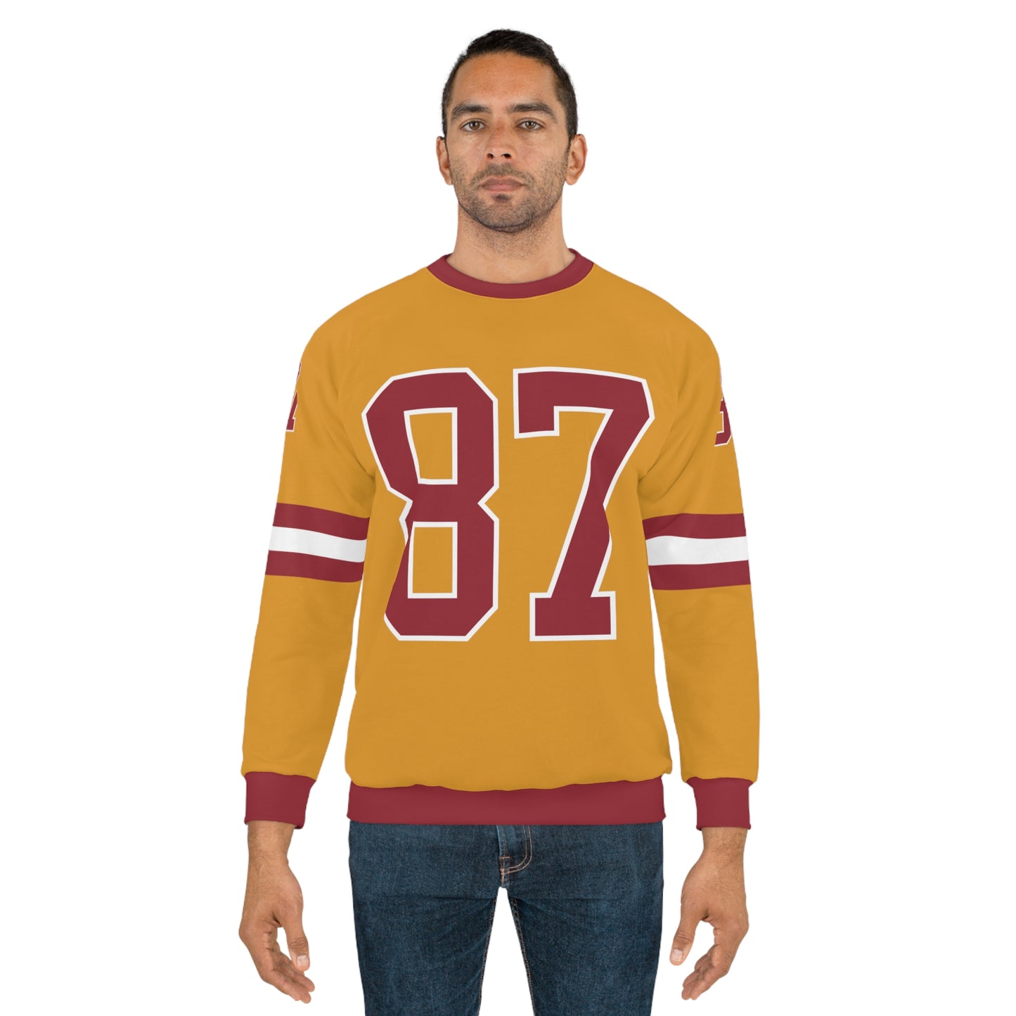 Swift Football Burgundy Cuff/Burgundy Numbers Sweatshirt - Burgundy/Burgundy