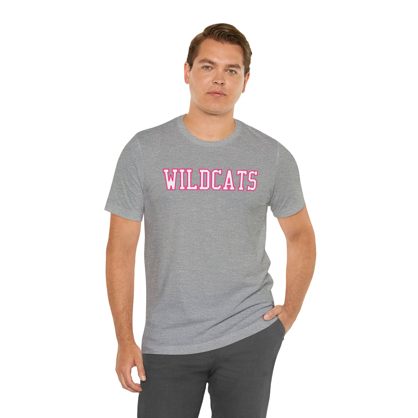 Pink Salem Wildcats Jersey Short Sleeve Tee - Green Print