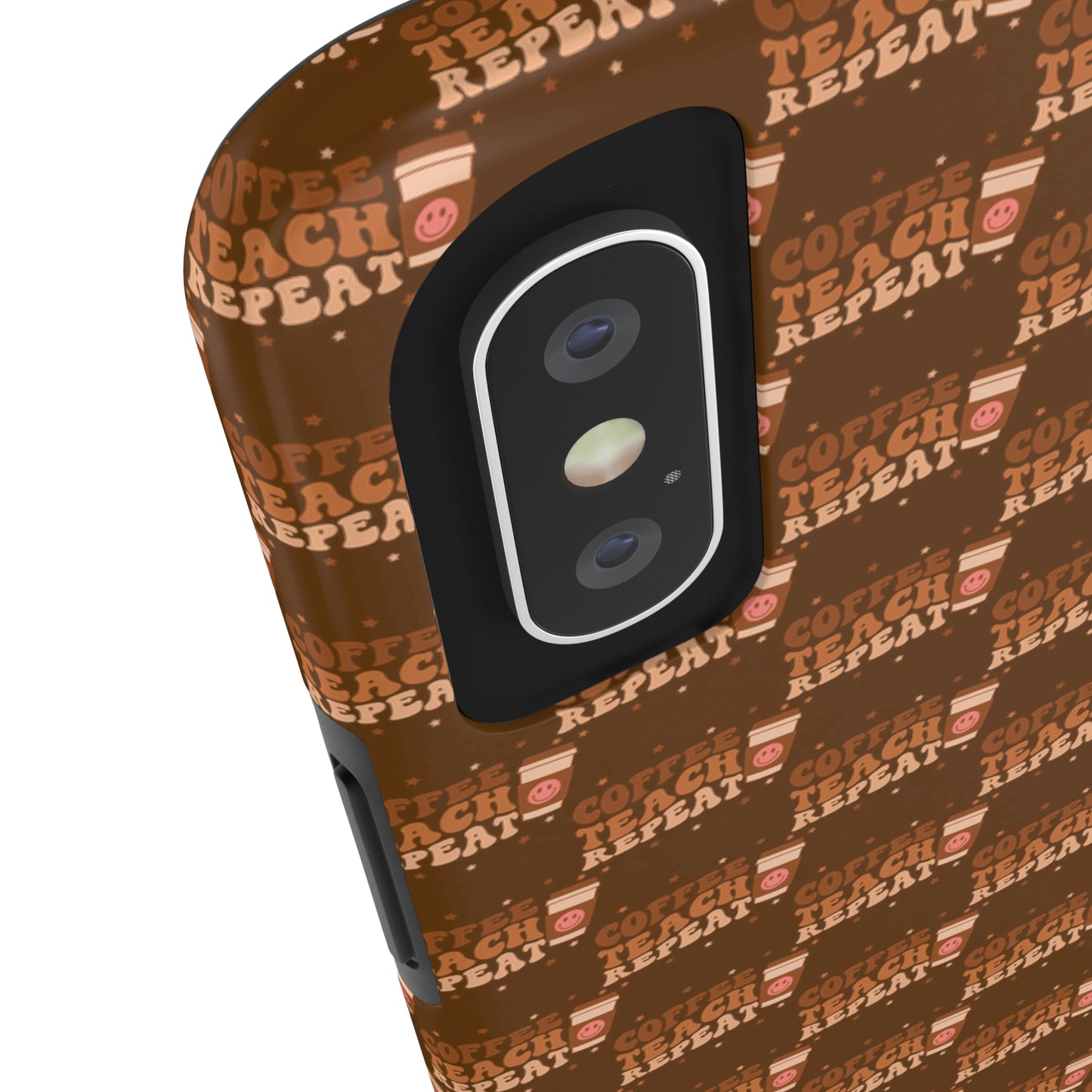 Coffee Teach Repeat Patterned Tough Phone Cases