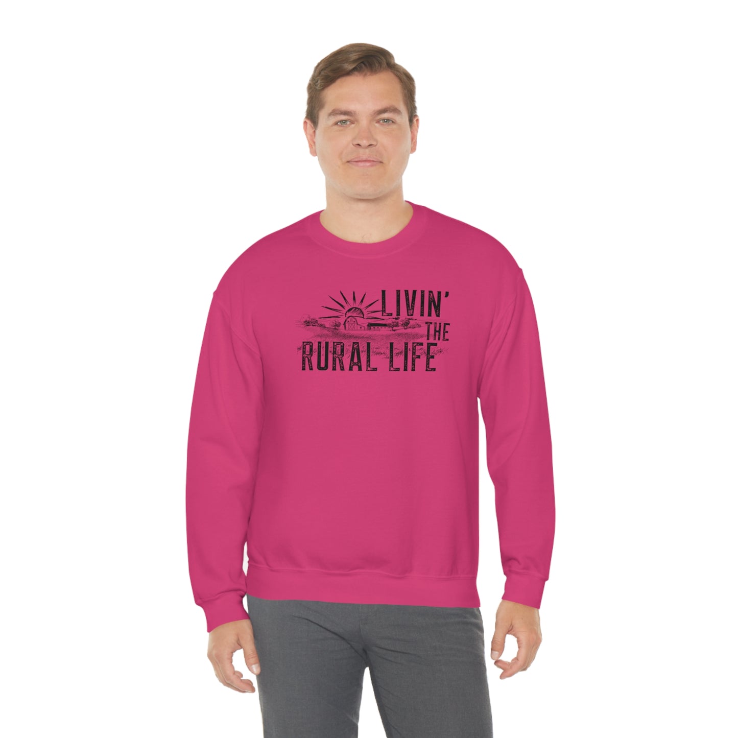 "Livin' the Rural Life" - Unisex Heavy Blend™ Crewneck Sweatshirt