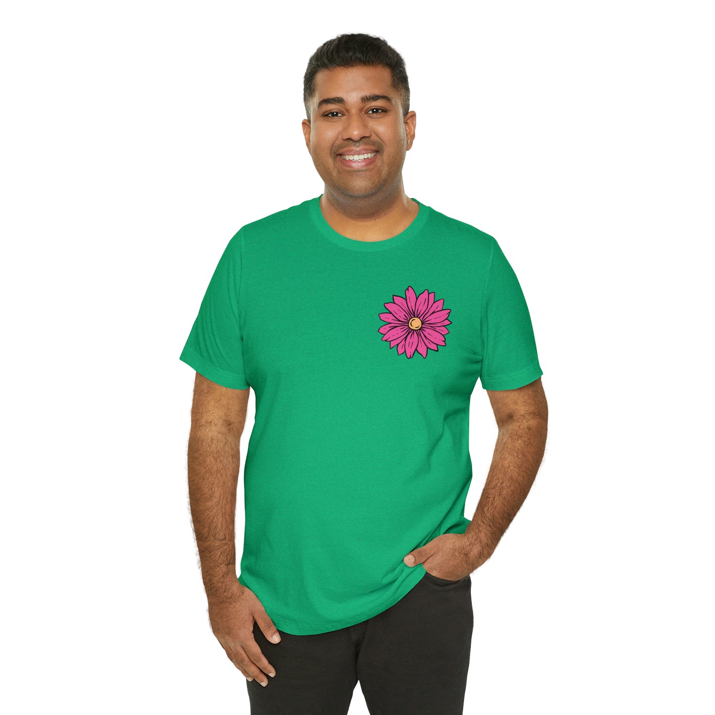 TWO SIDED Positive Energy T-Shirt (Flower on Front - Positive Energy on Back) Christian T-Shirt