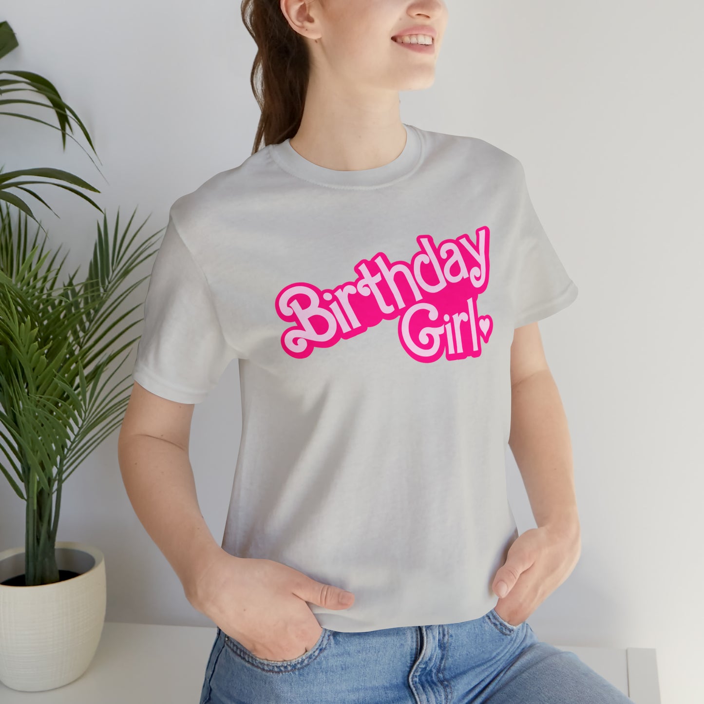 Birthday Girl Hot Pink Barbie Print T-Shirt -