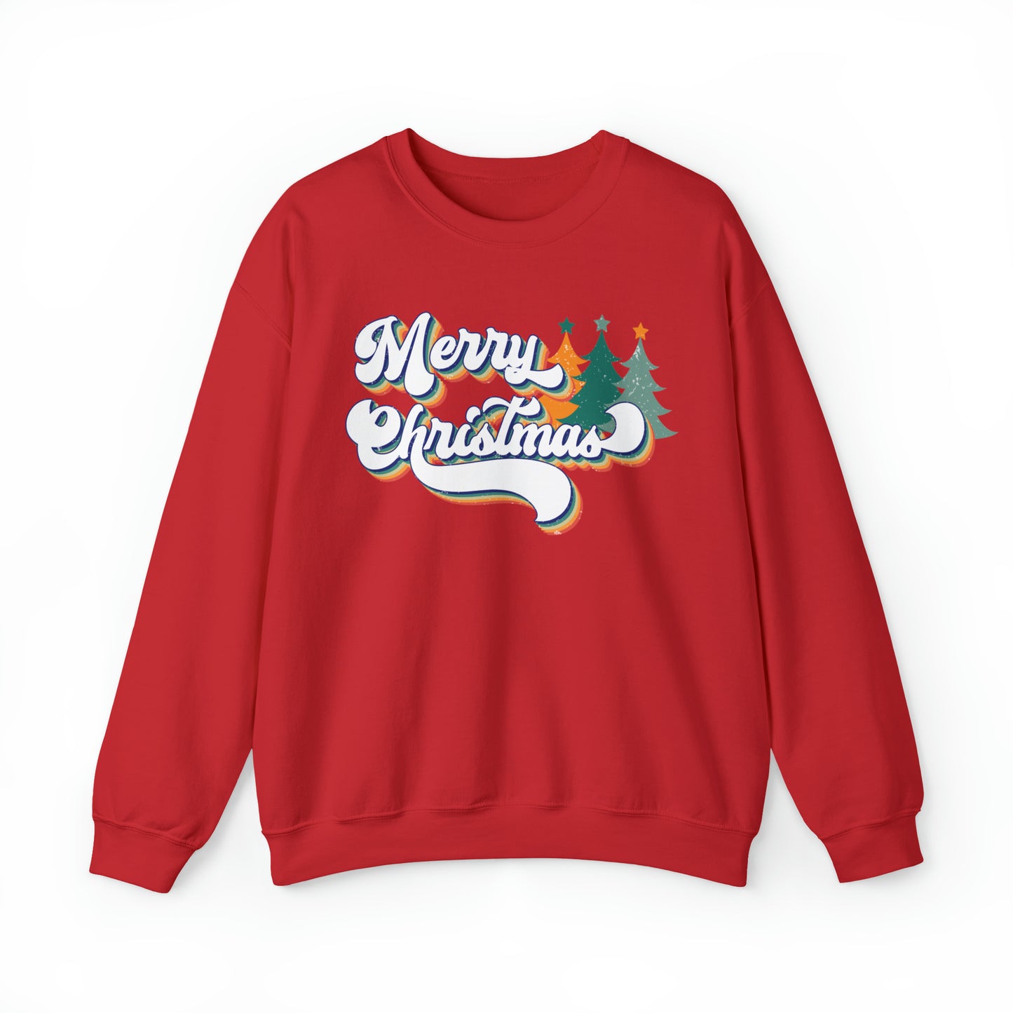 Retro Merry Christmas Heavyweight Crewneck Sweatshirt