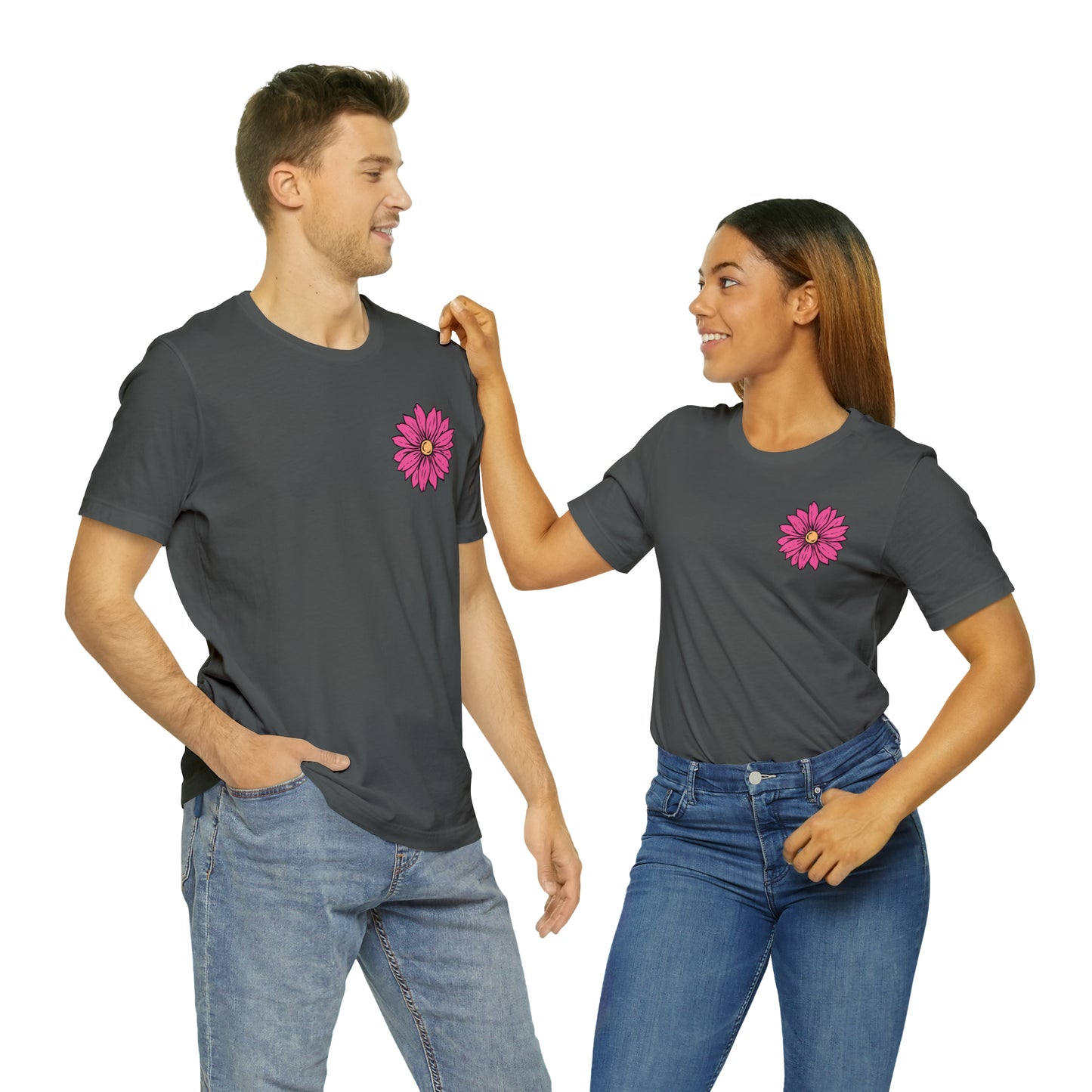 TWO SIDED Positive Energy T-Shirt (Flower on Front - Positive Energy on Back) Christian T-Shirt