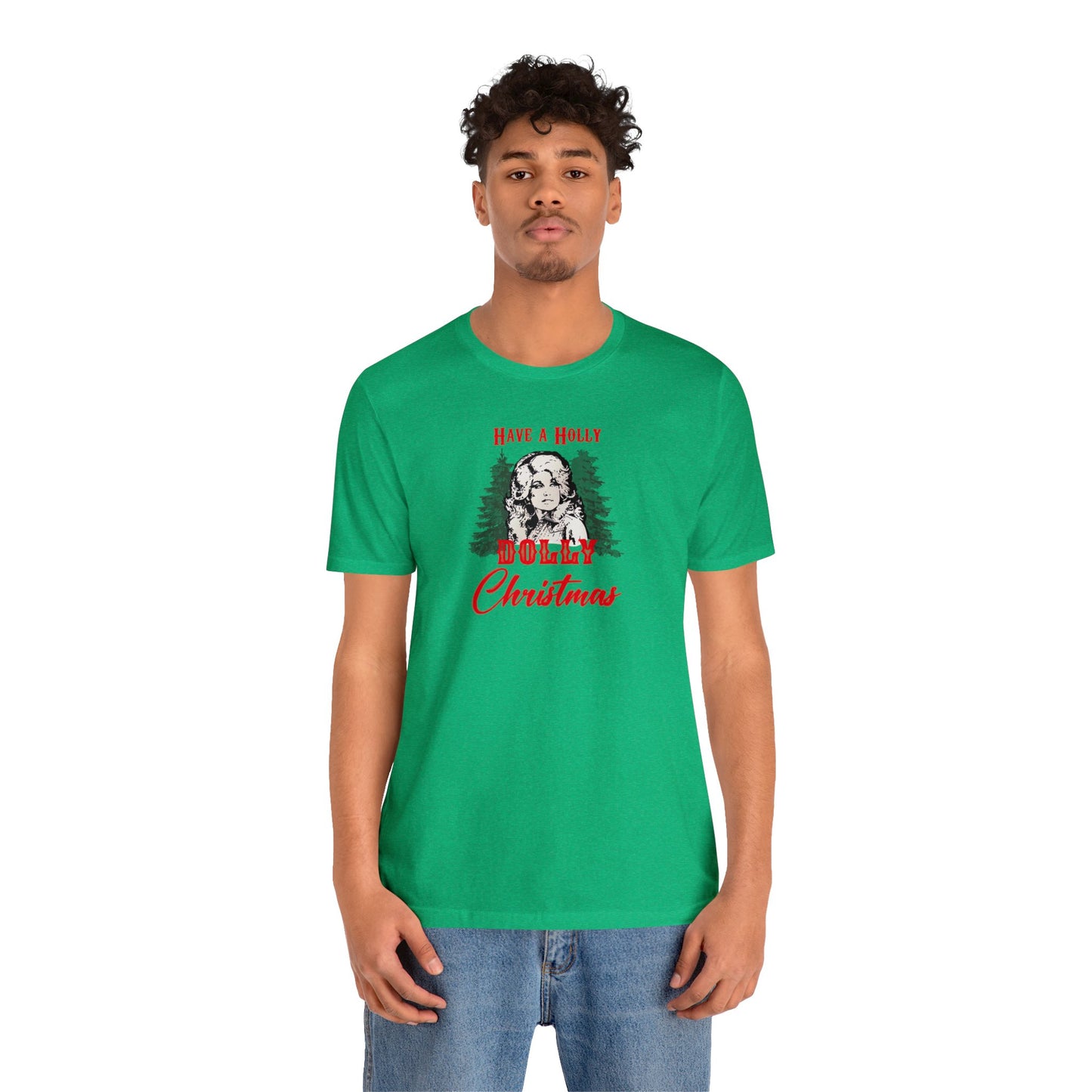 Have a Holly Dolly Christmas Bella Jersey Short Sleeve Tee (Unisex)