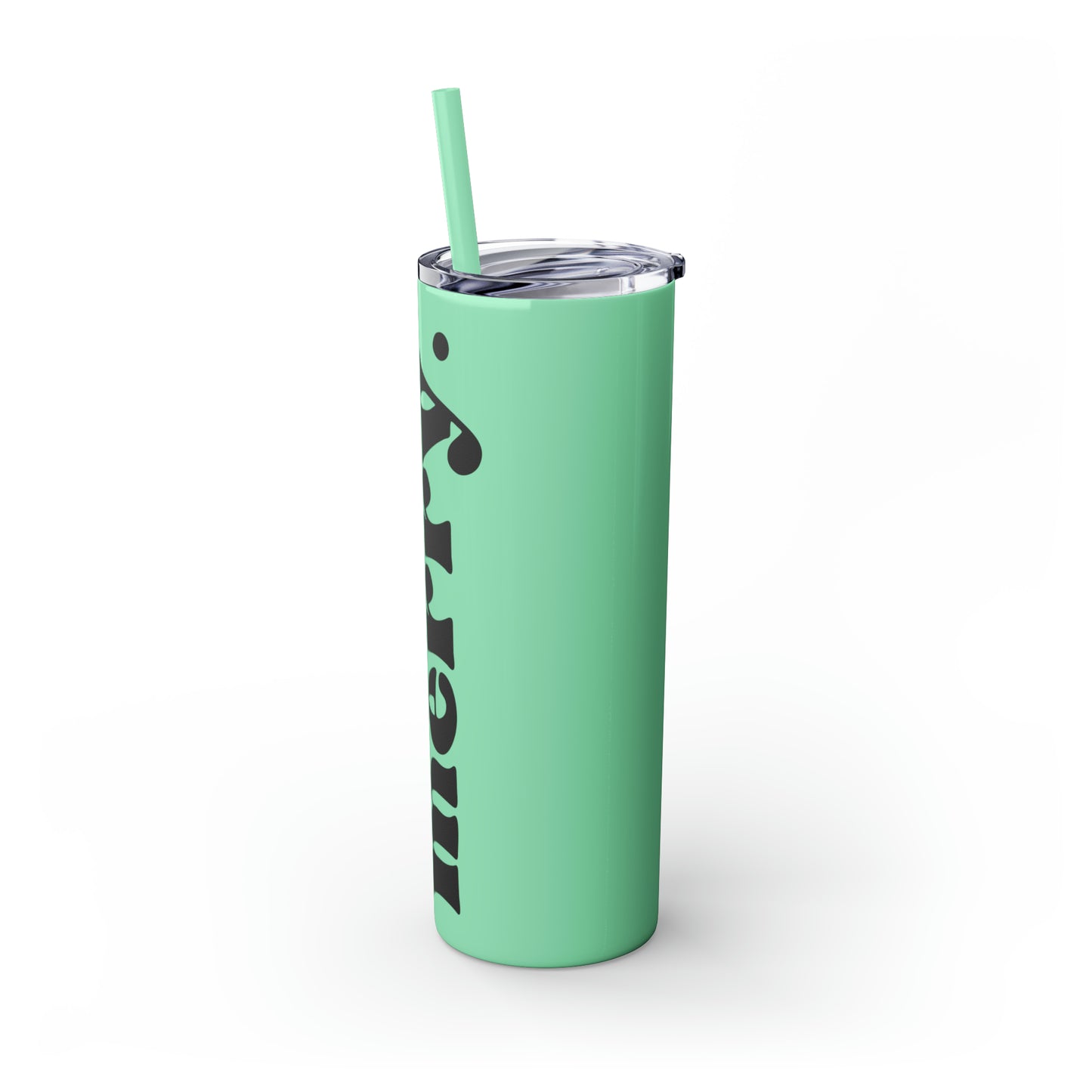 be merry Christmas/ Holiday Skinny Tumbler with Pick your Color Straw, 20oz