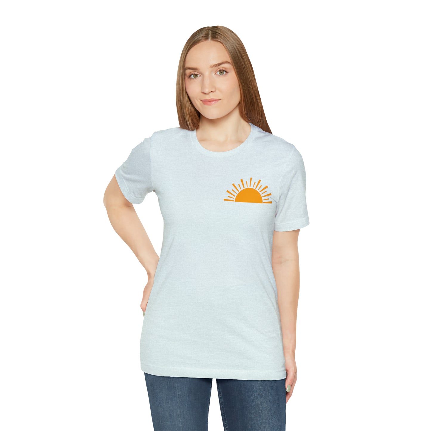 "Sunshine on My Mind"  (Front and Back Design)  Unisex Jersey Short Sleeve Tee