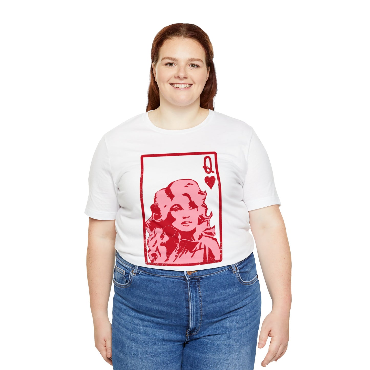 Dolly Queen of Hearts Valentine Bella Jersey Short Sleeve Tee (Unisex)