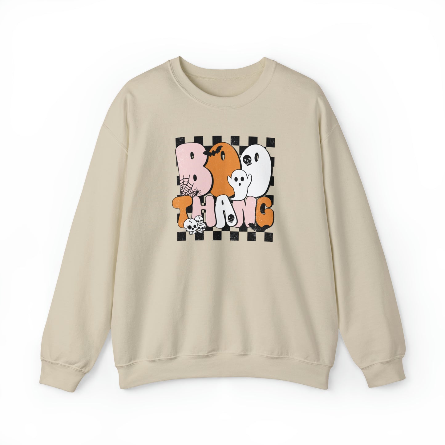 Boo Thang Fall Halloween Retro Warm Colored  Unisex Heavy Blend™ Crewneck Sweatshirt