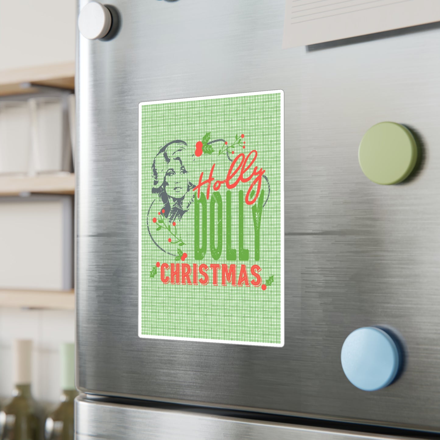 Holly Dolly Christmas Vinyl Decal/Sticker