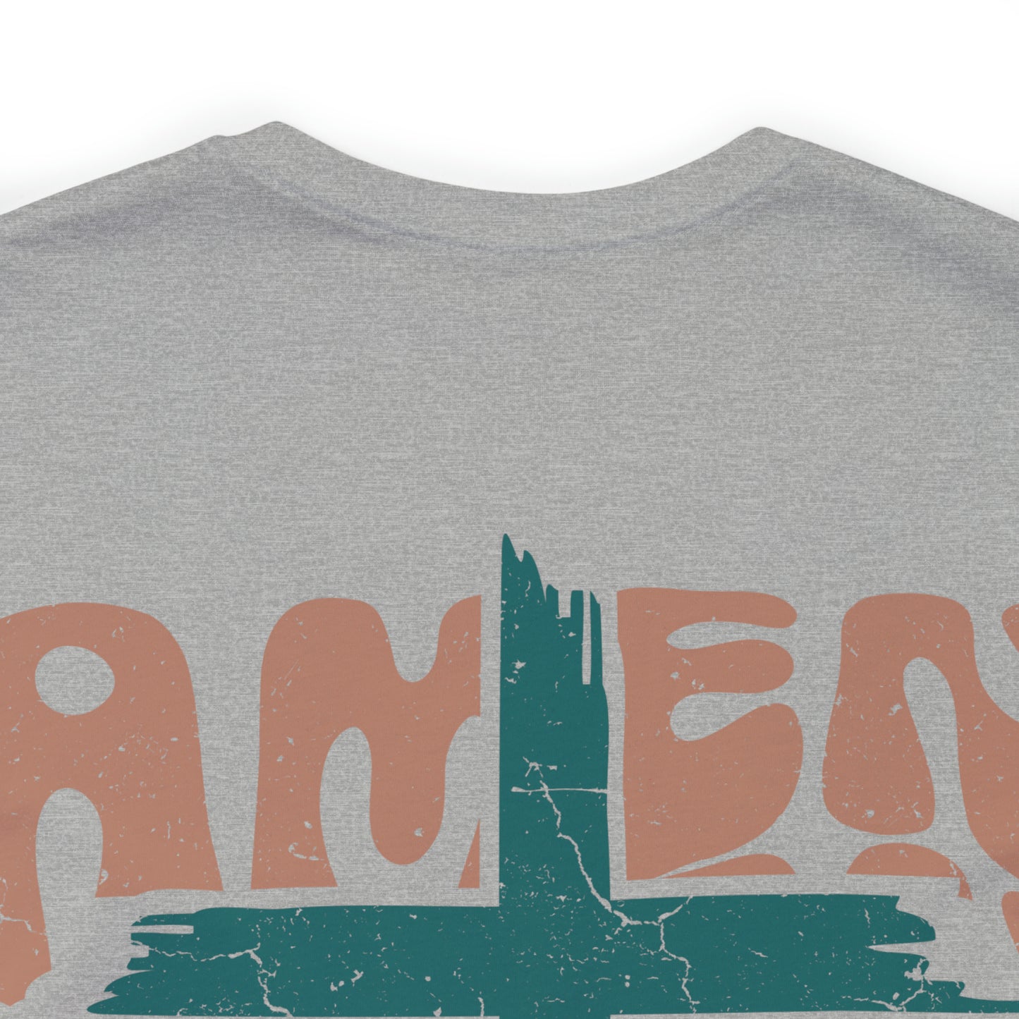 Amen Amen Amen with Cross Front and Back Design T-Shirt