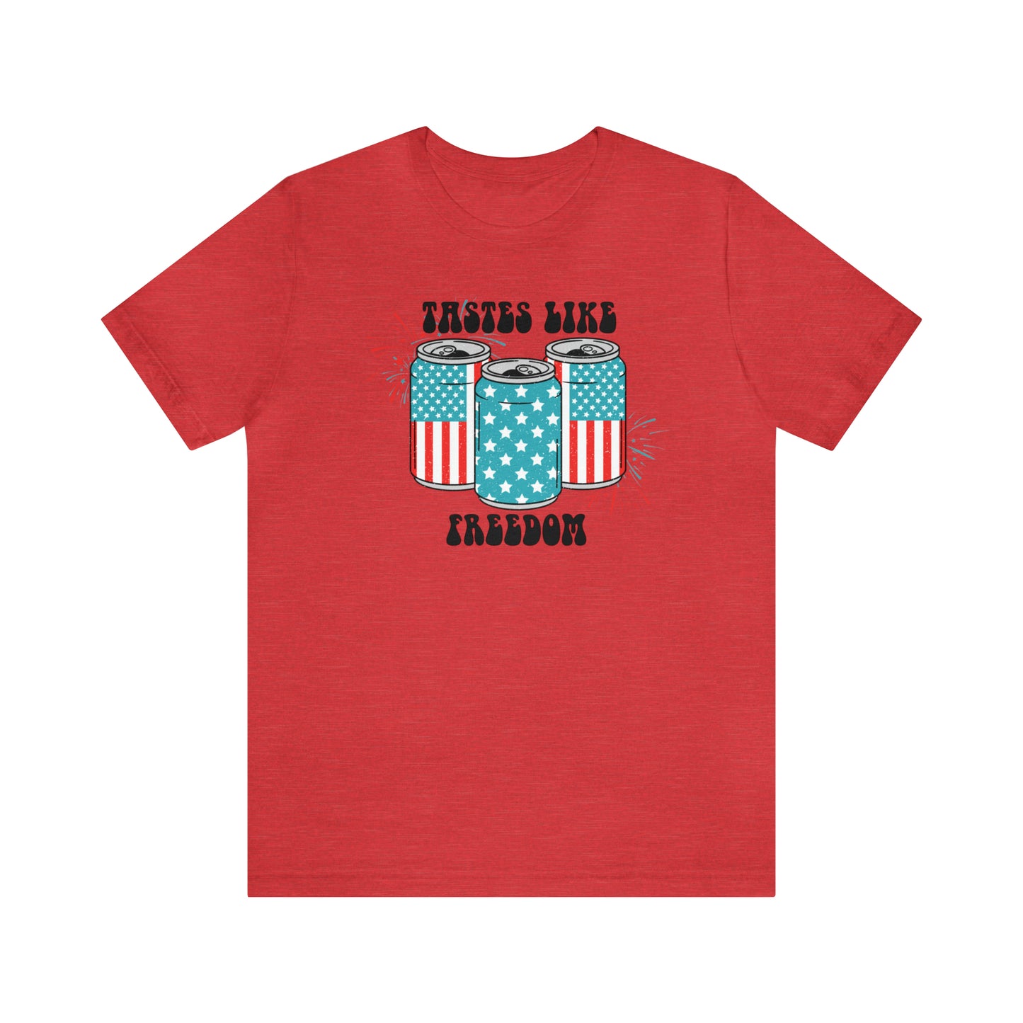 American USA Tastes Like Freedom Beverage Can Unisex Jersey Short Sleeve Tee