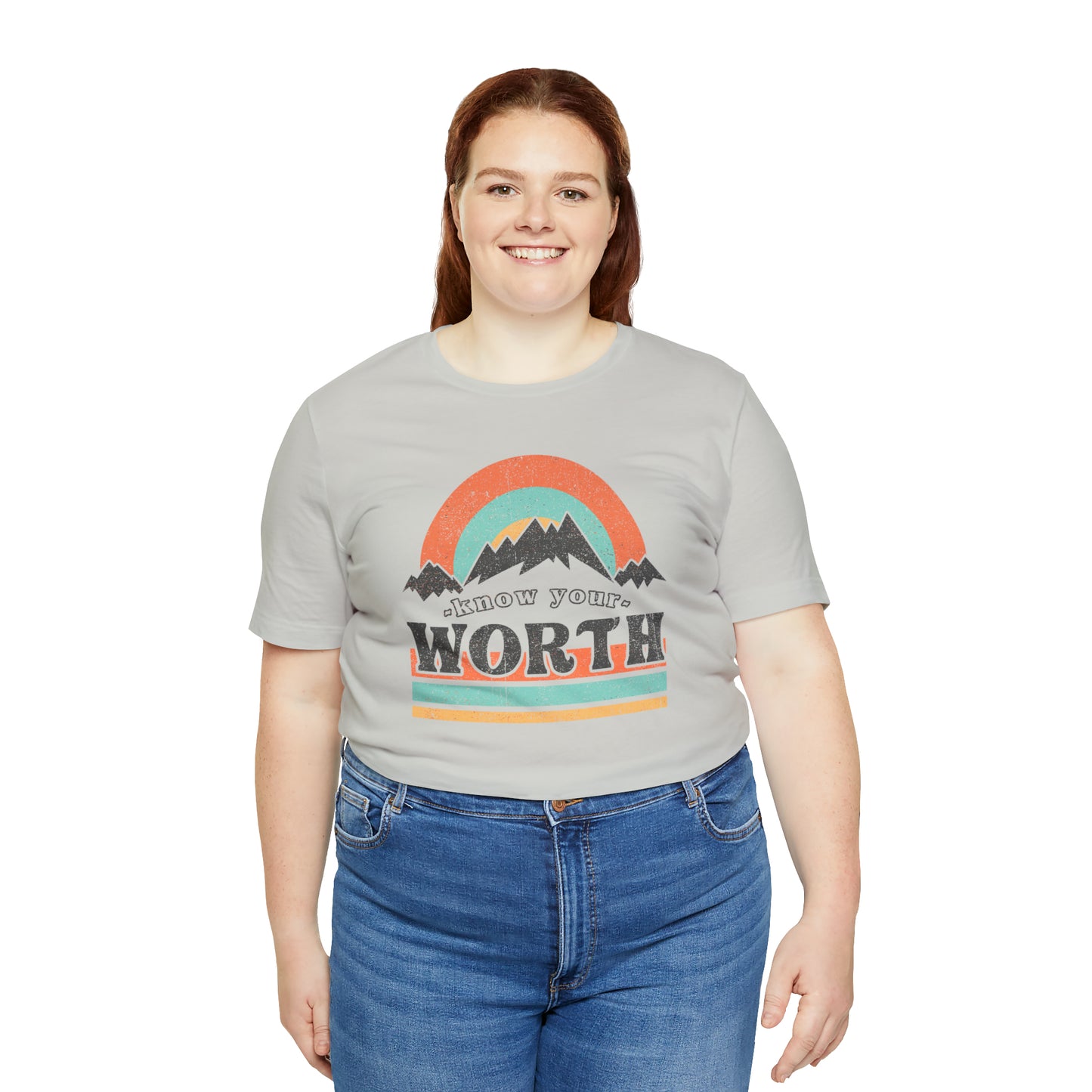 "Know Your Worth" Unisex Jersey Short Sleeve Tee