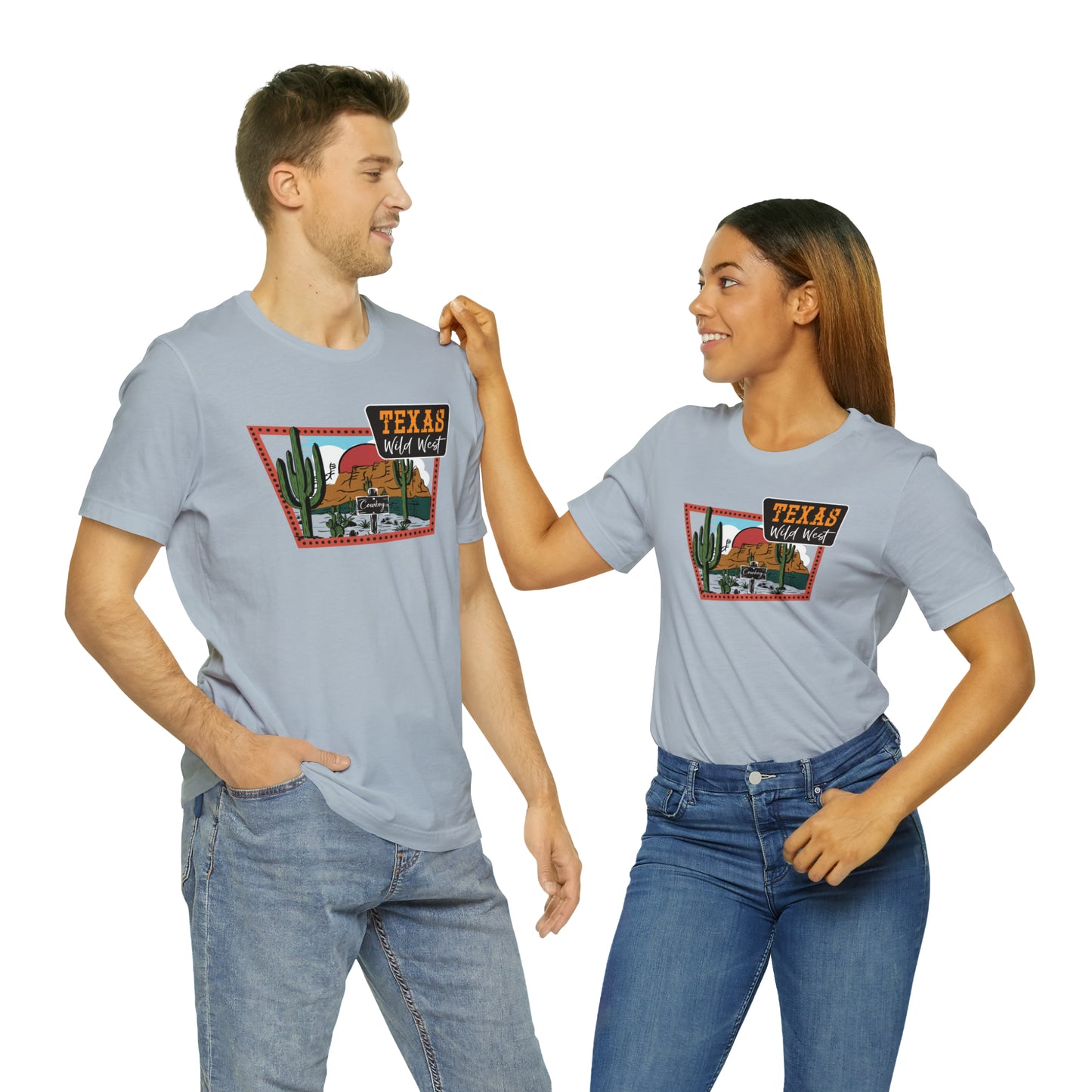 Texas Wild West Unisex Jersey Short Sleeve Tees