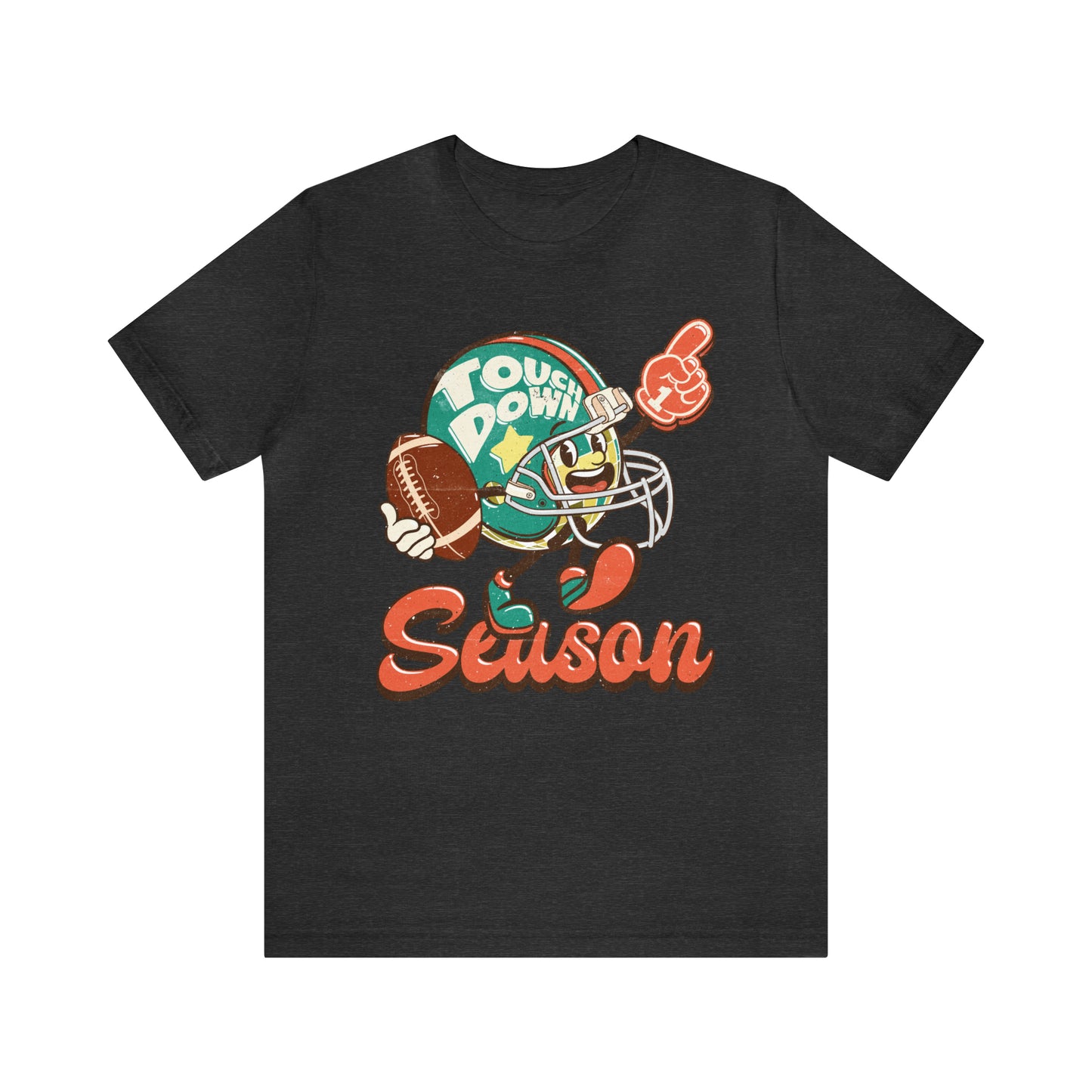 Football Season Football Helmet Character Holding Football T-Shirt