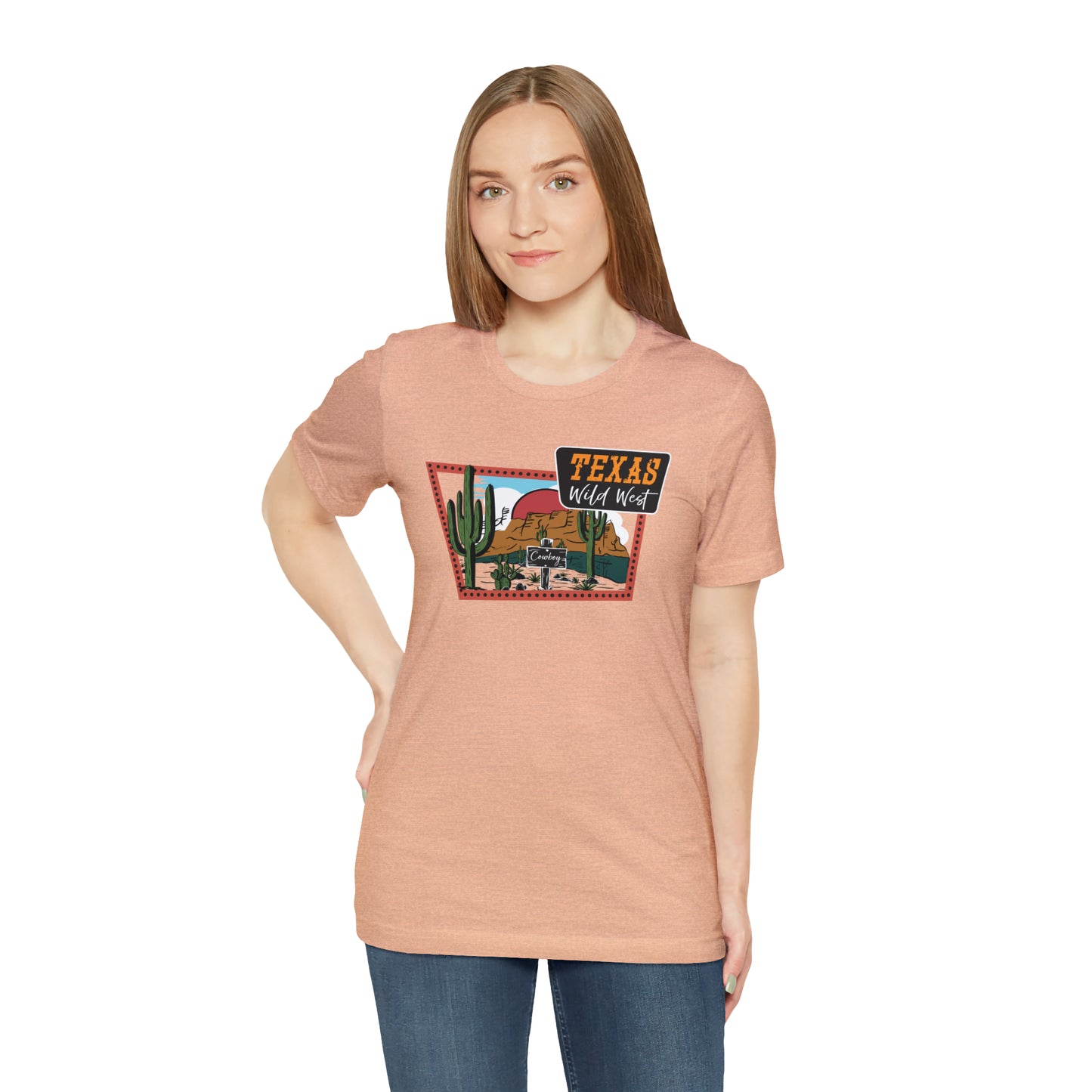 Texas Wild West Unisex Jersey Short Sleeve Tees