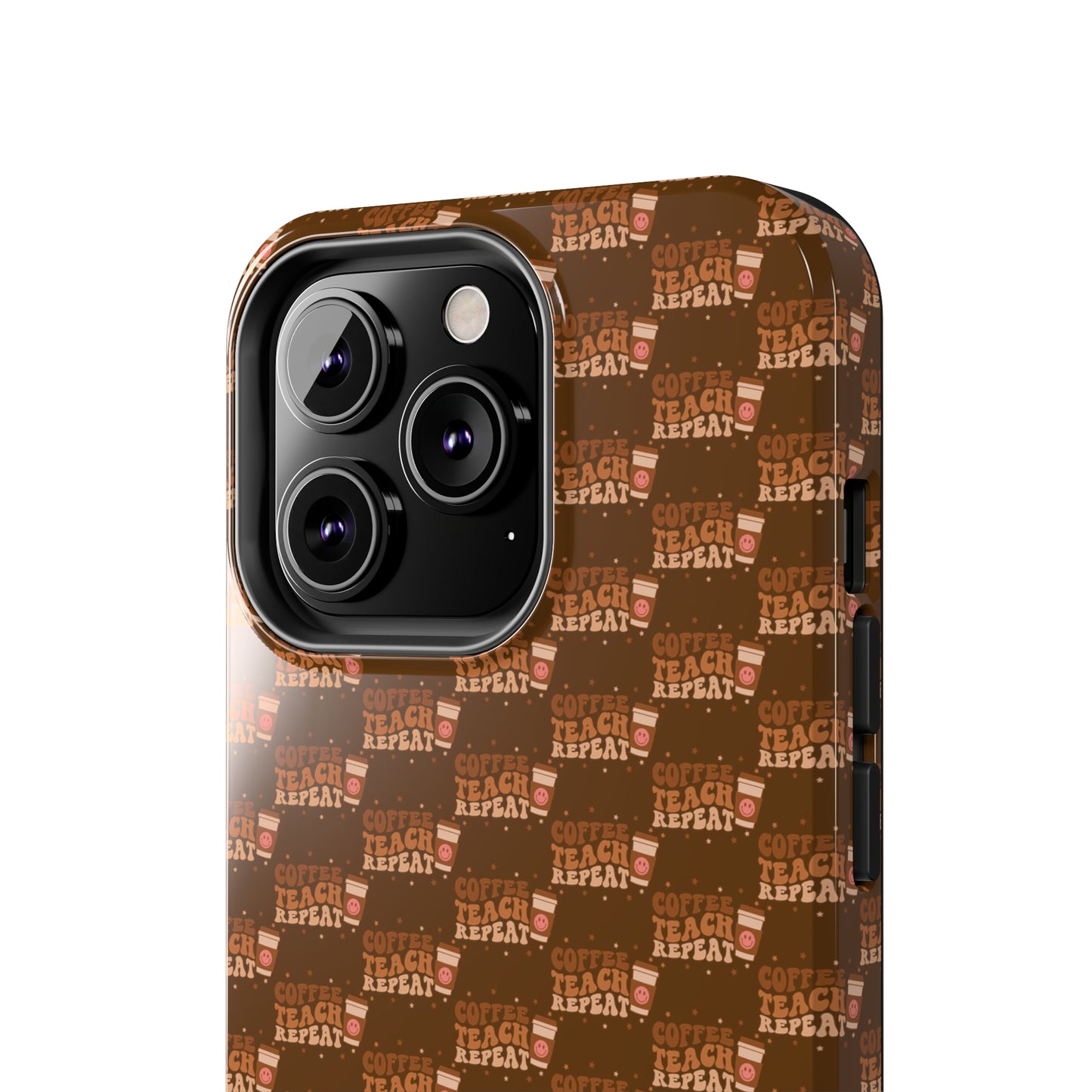 Coffee Teach Repeat Patterned Tough Phone Cases