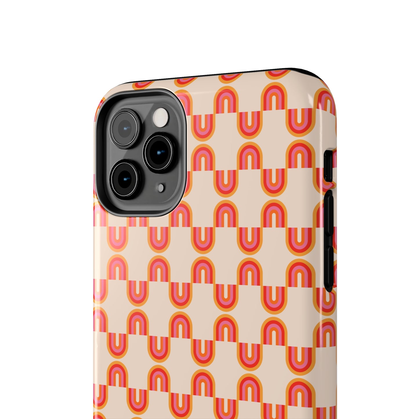 Retro Red Rainbow Pattern Tough Phone Cases