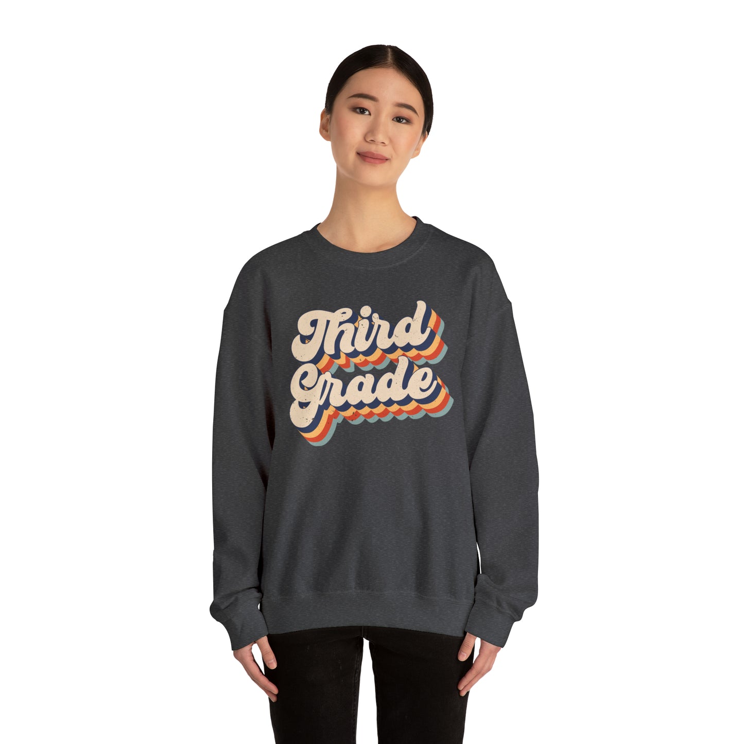 Retro Third Grade Unisex Heavy Blend™ Crewneck Sweatshirt