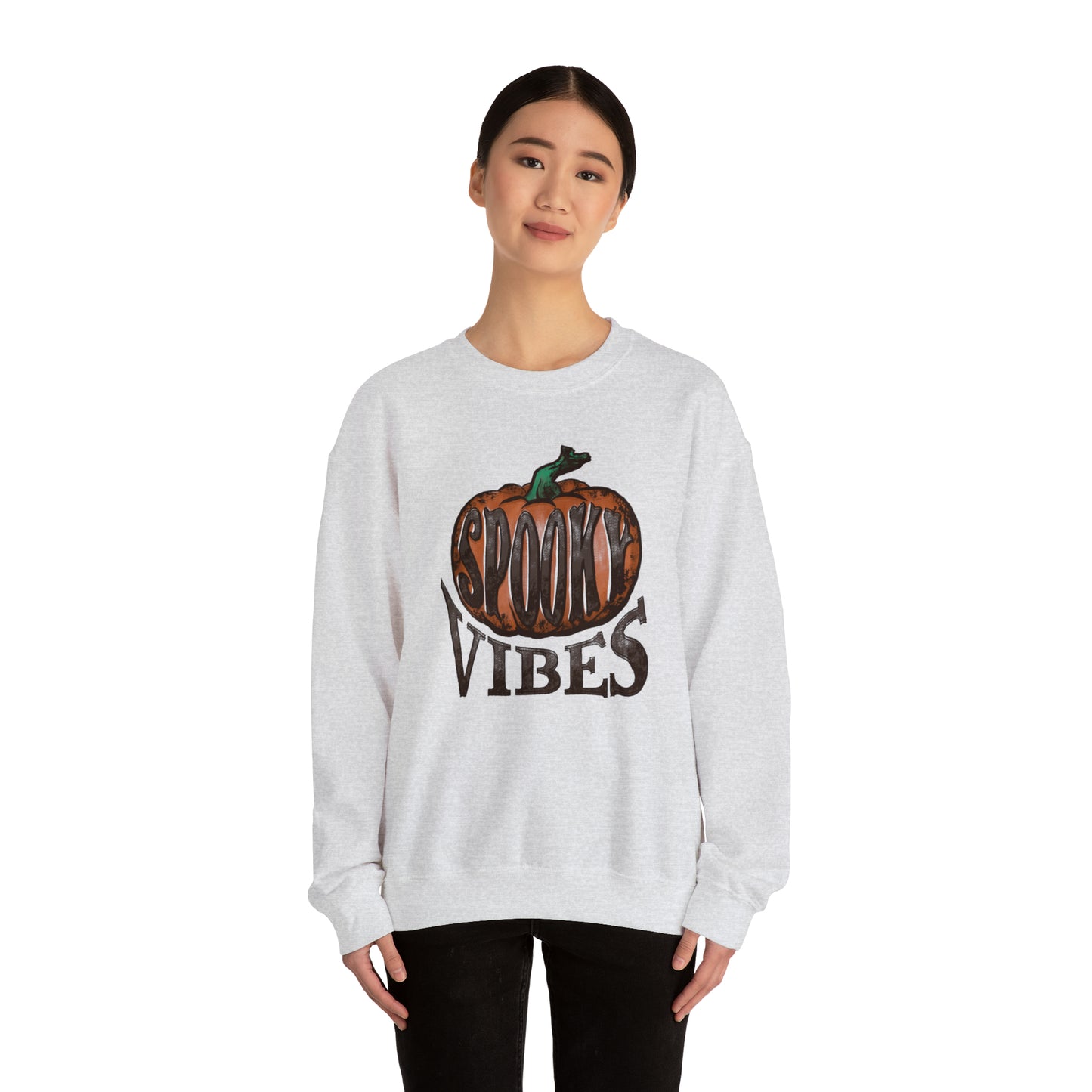 Spooky Vibes Fall Halloween Unisex Heavy Blend™ Crewneck Sweatshirt