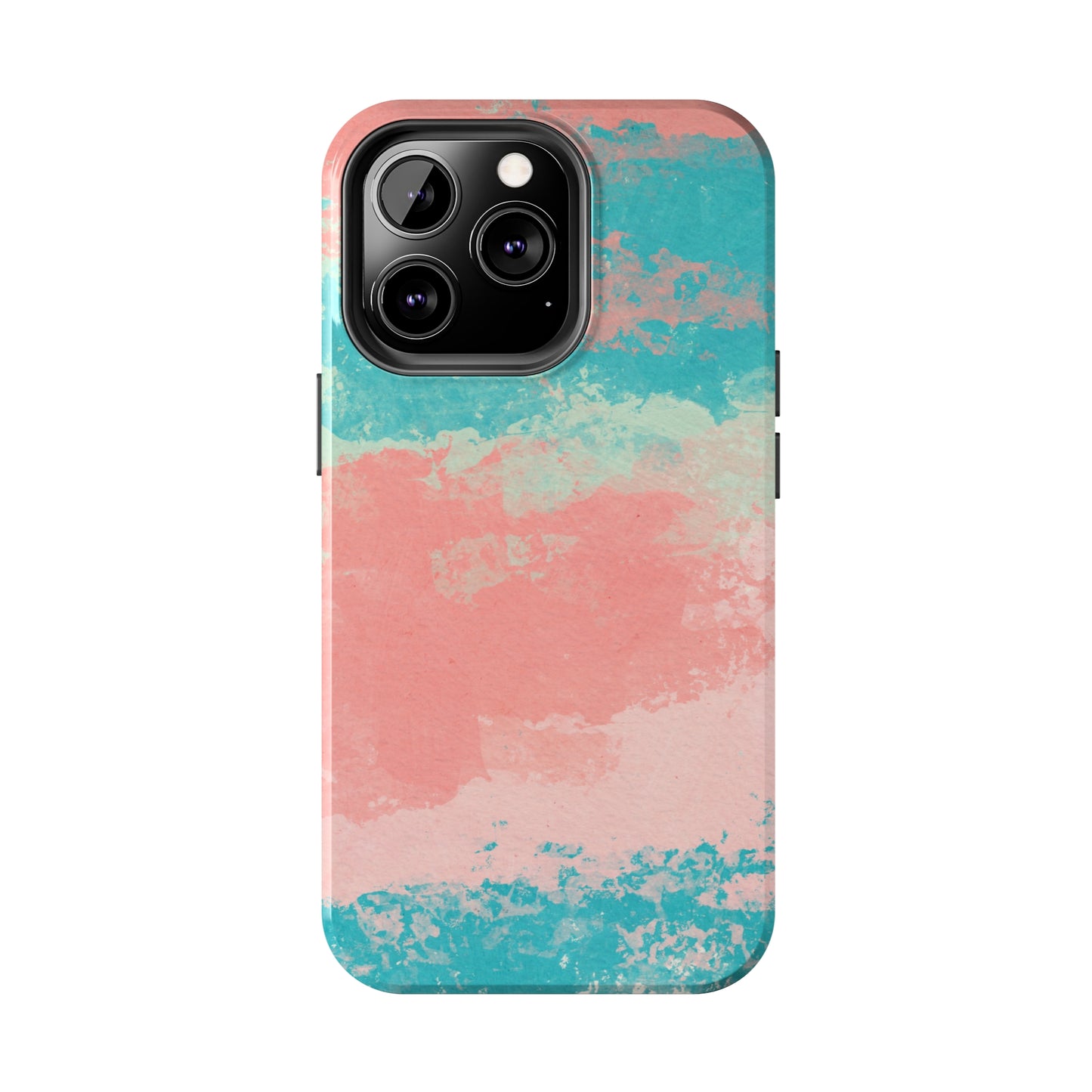 Pink and Turquoise Water Color Tough Phone Cases