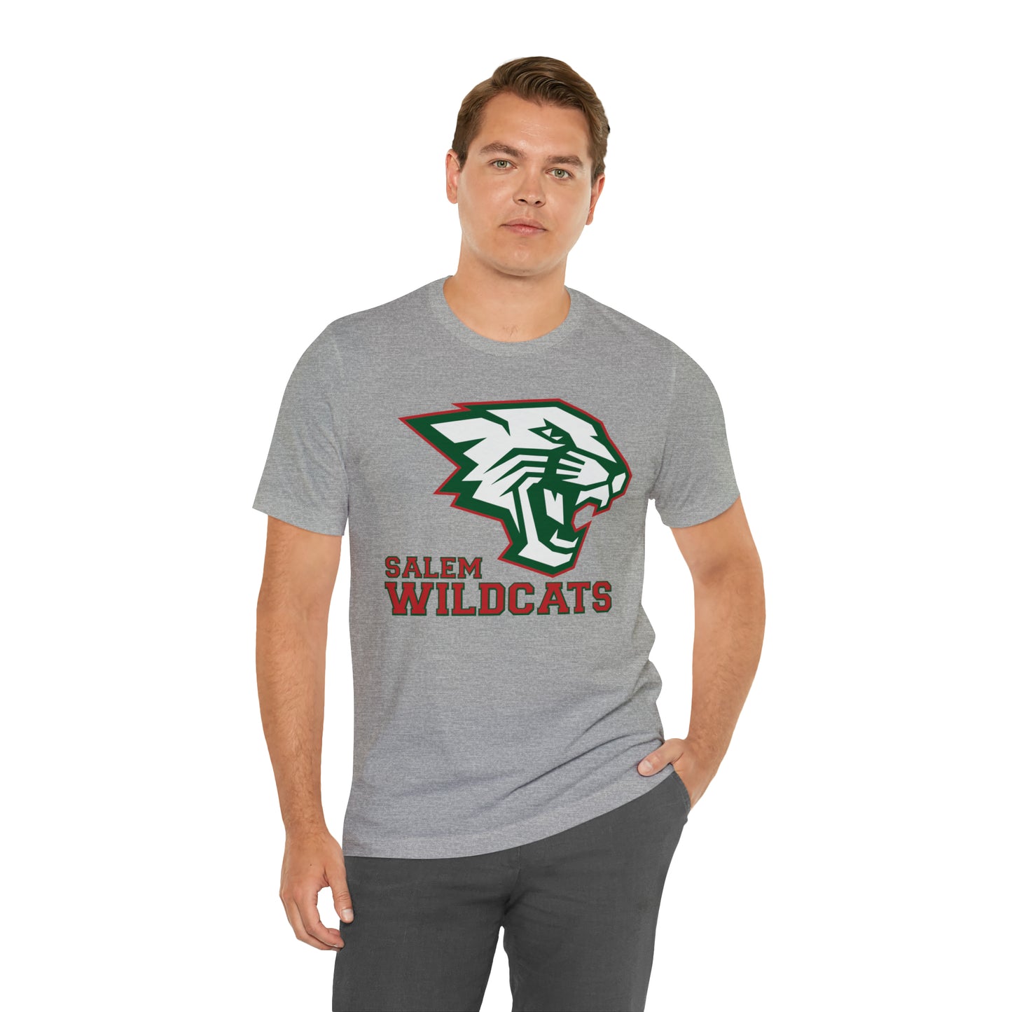 Salem Wildcats Jersey Short Sleeve Tee - Red Print