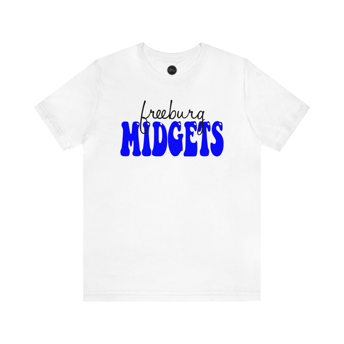 Freeburg Midgets Cursive Bubble Logo Bella Jersey Short Sleeve Tee (Unisex)