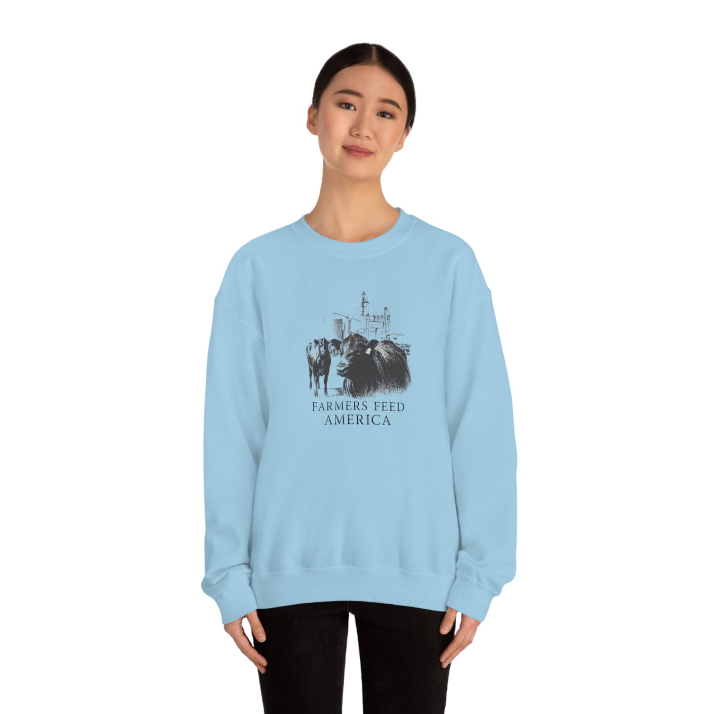 "Farmers Feed America" - Unisex Heavy Blend™ Crewneck Sweatshirt