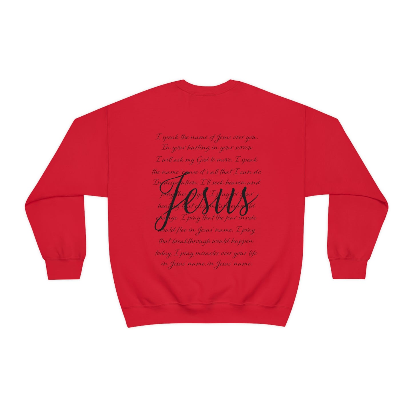 "Jesus Scripture" Front & Back Design - Unisex Heavy Blend™ Crewneck Sweatshirt