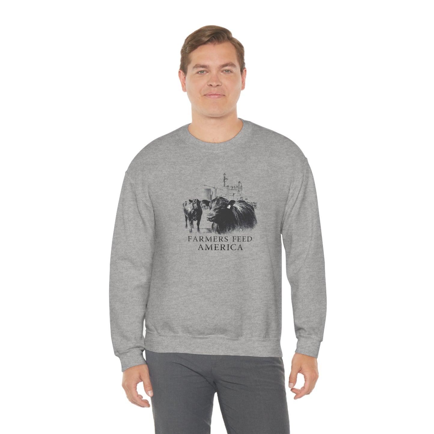 "Farmers Feed America" - Unisex Heavy Blend™ Crewneck Sweatshirt