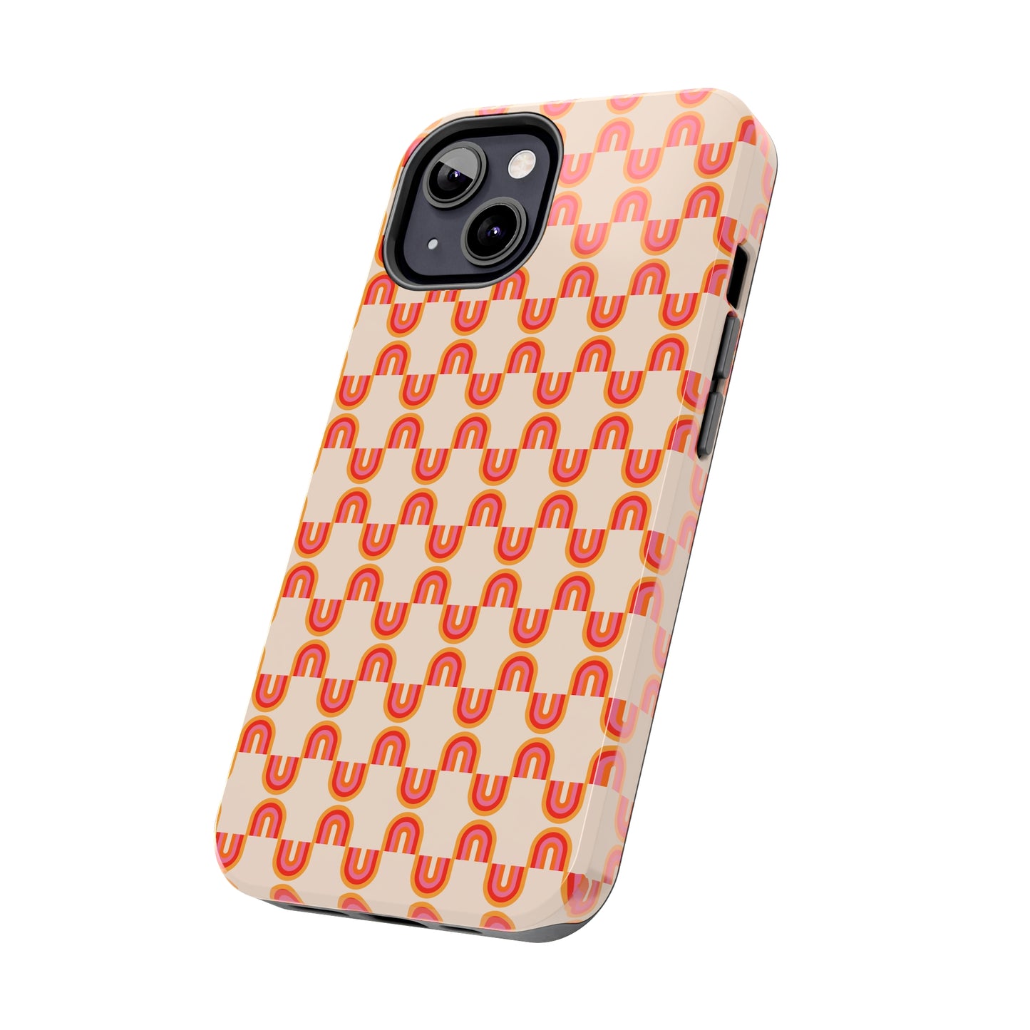 Retro Red Rainbow Pattern Tough Phone Cases