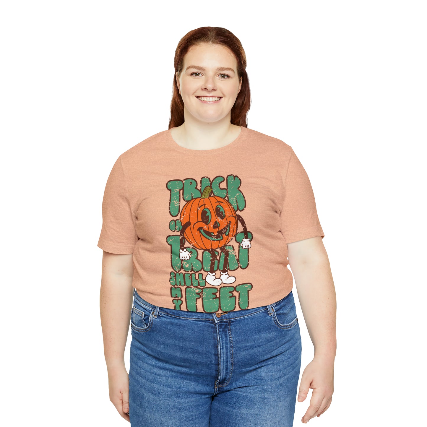 Distressed Trick or Treat Smell My Feet T-Shirt