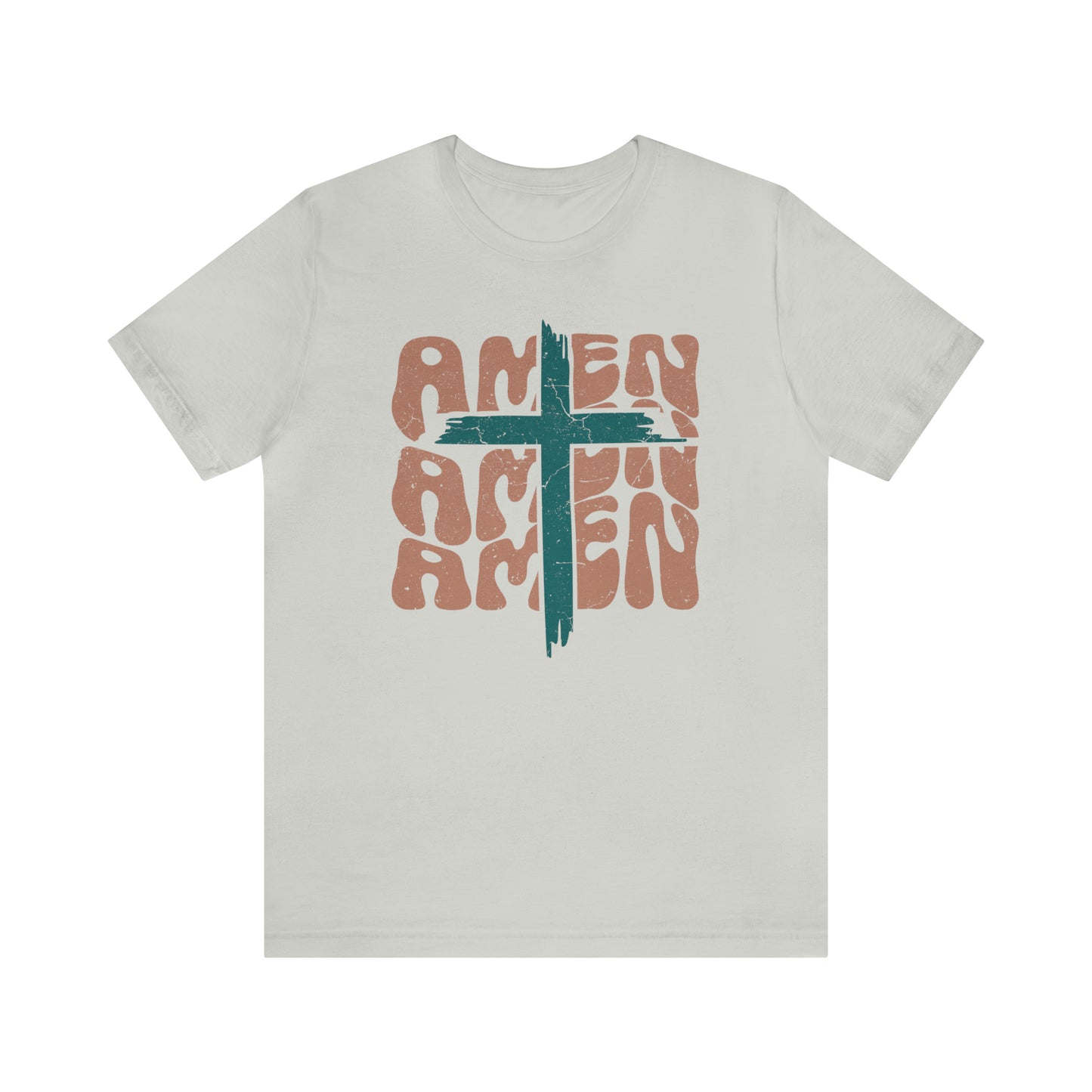 Amen Amen Amen with Cross Boho Color T-Shirt