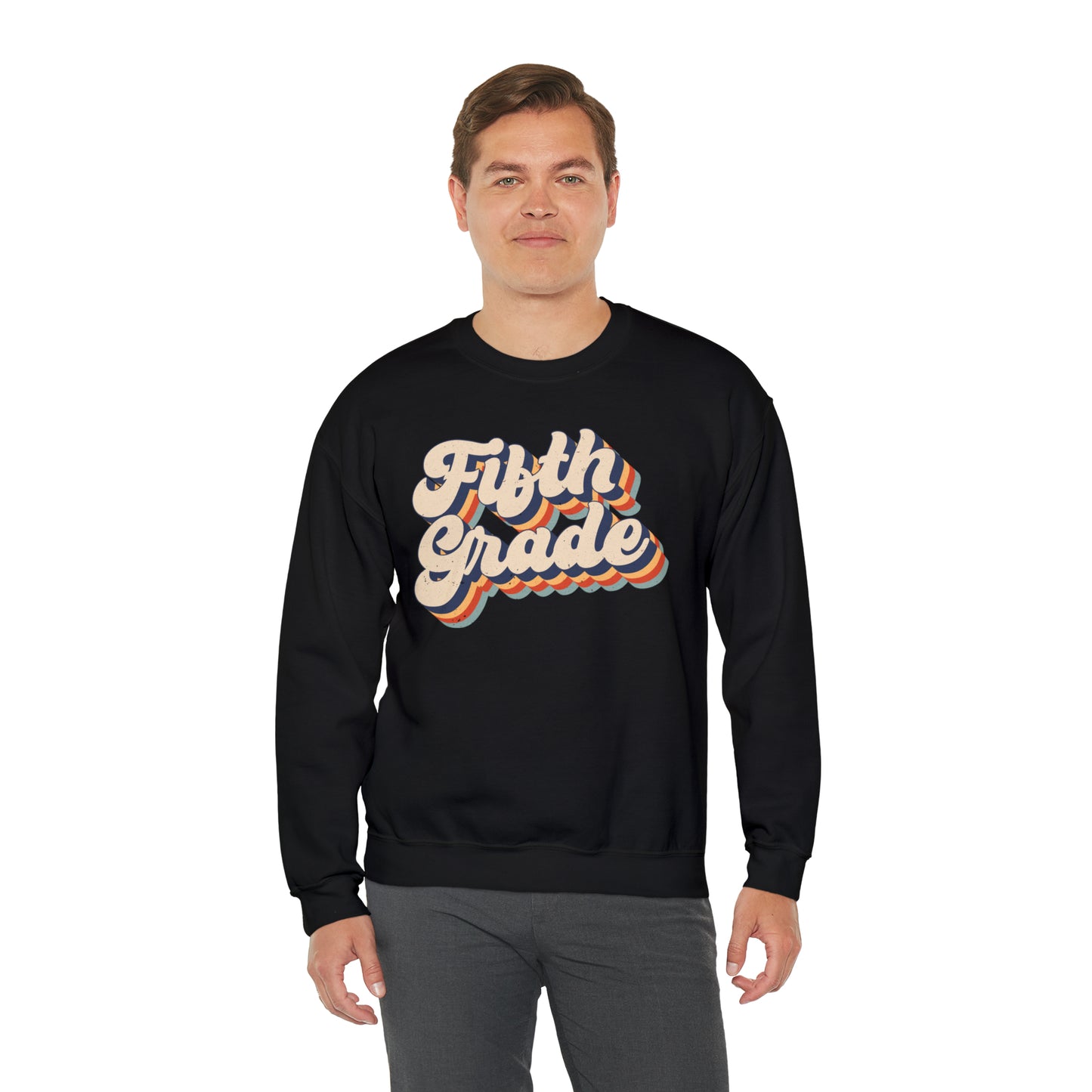 Retro Fifth Grade Unisex Heavy Blend™ Crewneck Sweatshirt