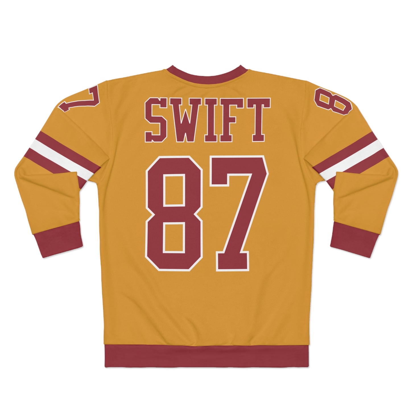 Swift Football Burgundy Cuff/Burgundy Numbers Sweatshirt - Burgundy/Burgundy