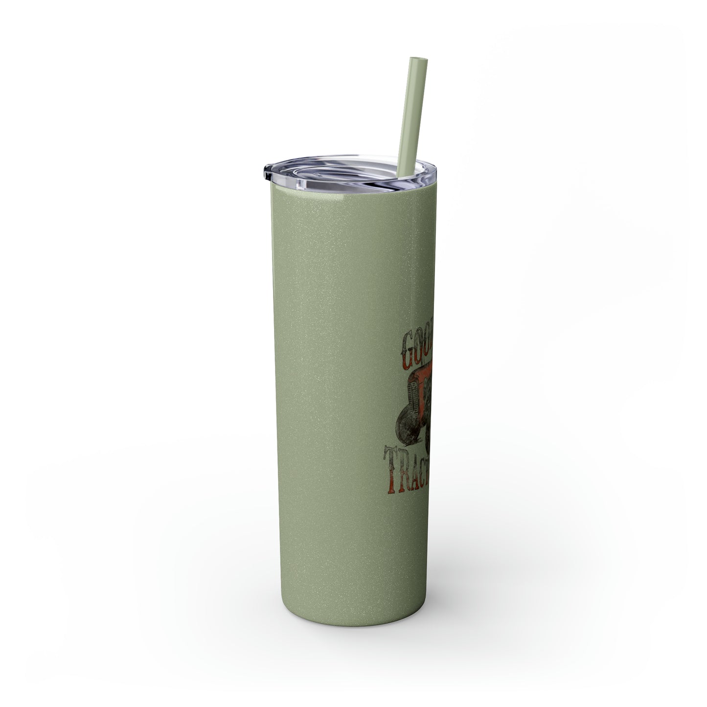 Country Cow Print  Skinny Tumbler with Straw, 20oz