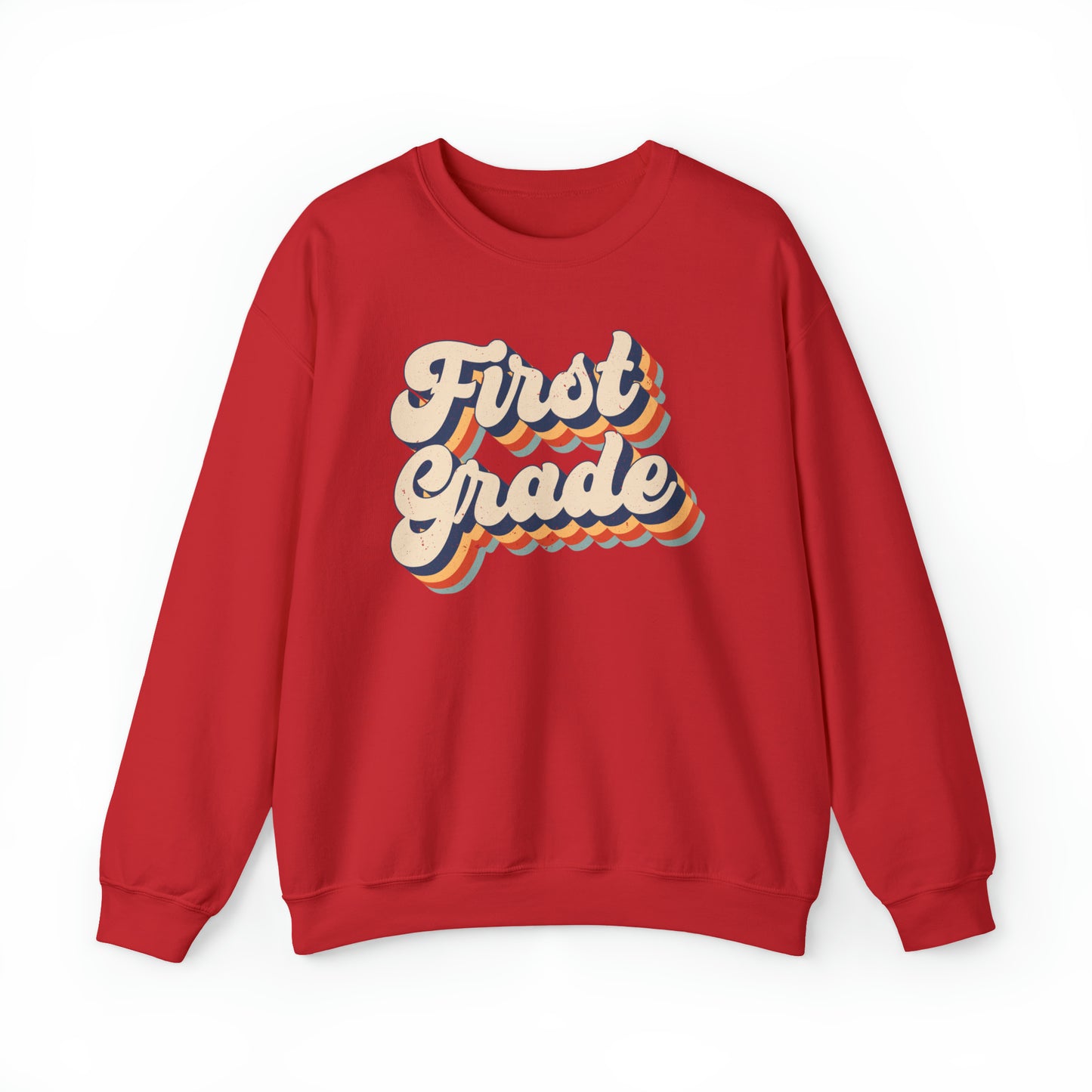 Retro 1st Grade Unisex Heavy Blend™ Crewneck Sweatshirt