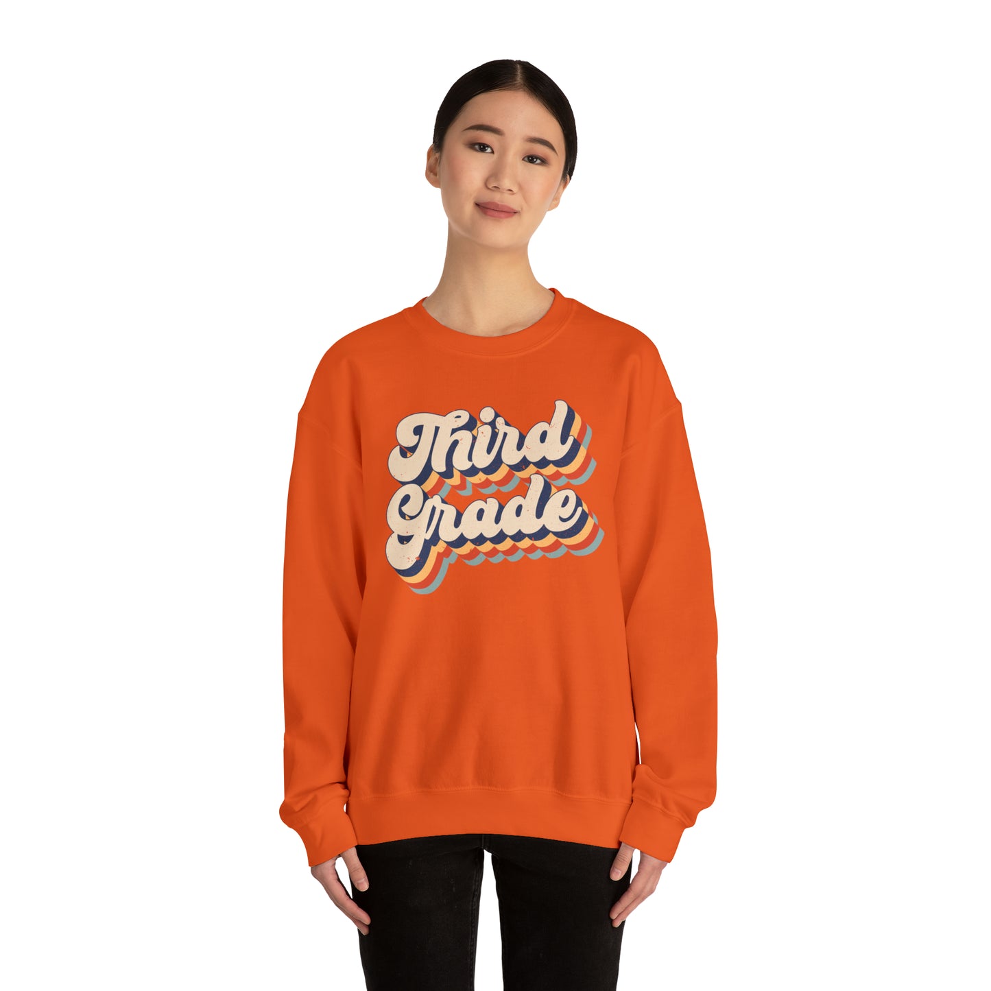 Retro Third Grade Unisex Heavy Blend™ Crewneck Sweatshirt