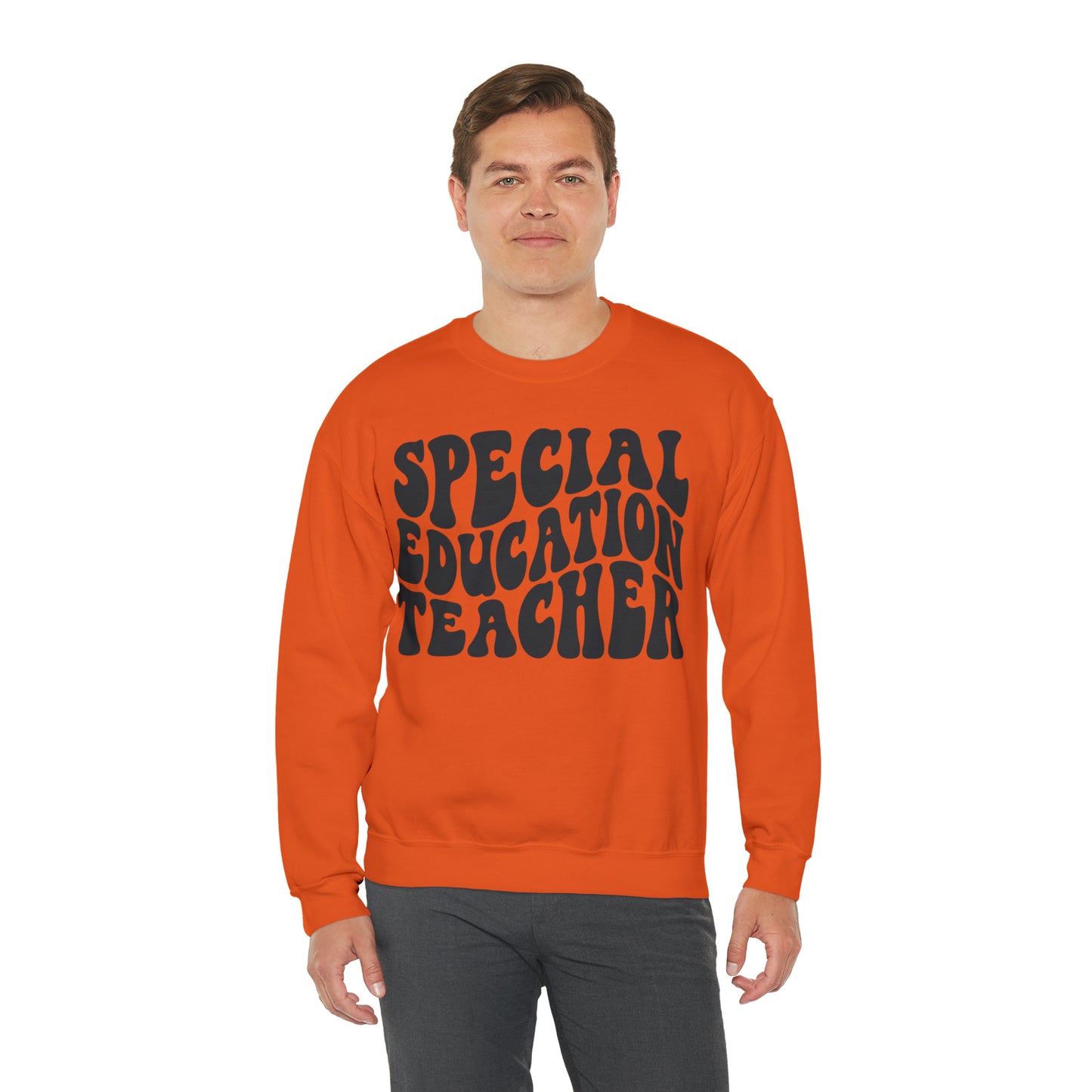 Special Education Teacher Black Logo Unisex Heavy Blend™ Crewneck Sweatshirt