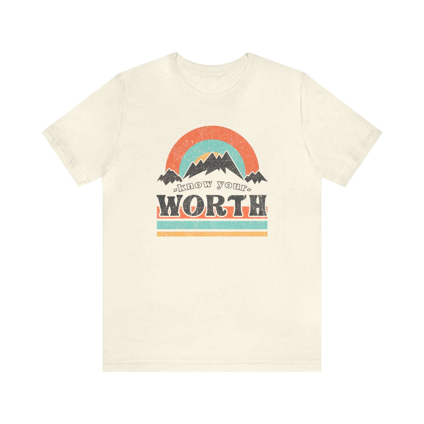 "Know Your Worth" Unisex Jersey Short Sleeve Tee