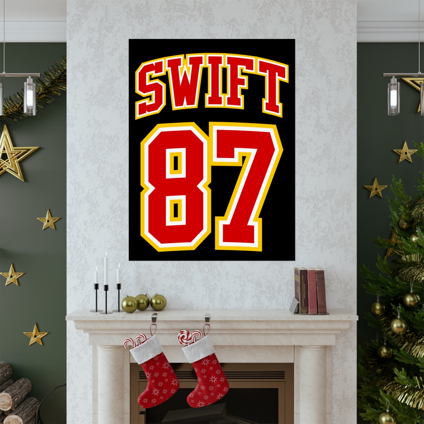 Swift Kelce 87 Matte Varsity Vertical Sign/ Posters 20 in. x 24 in.