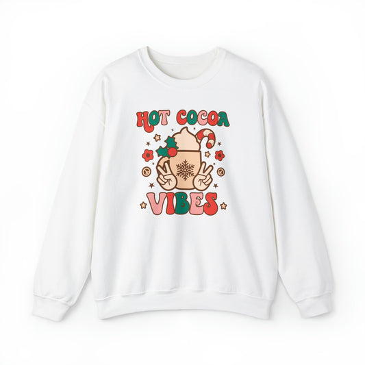 Hot Cocoa Vibes Christmas Van Unisex Heavy Blend™ Crewneck Sweatshirt