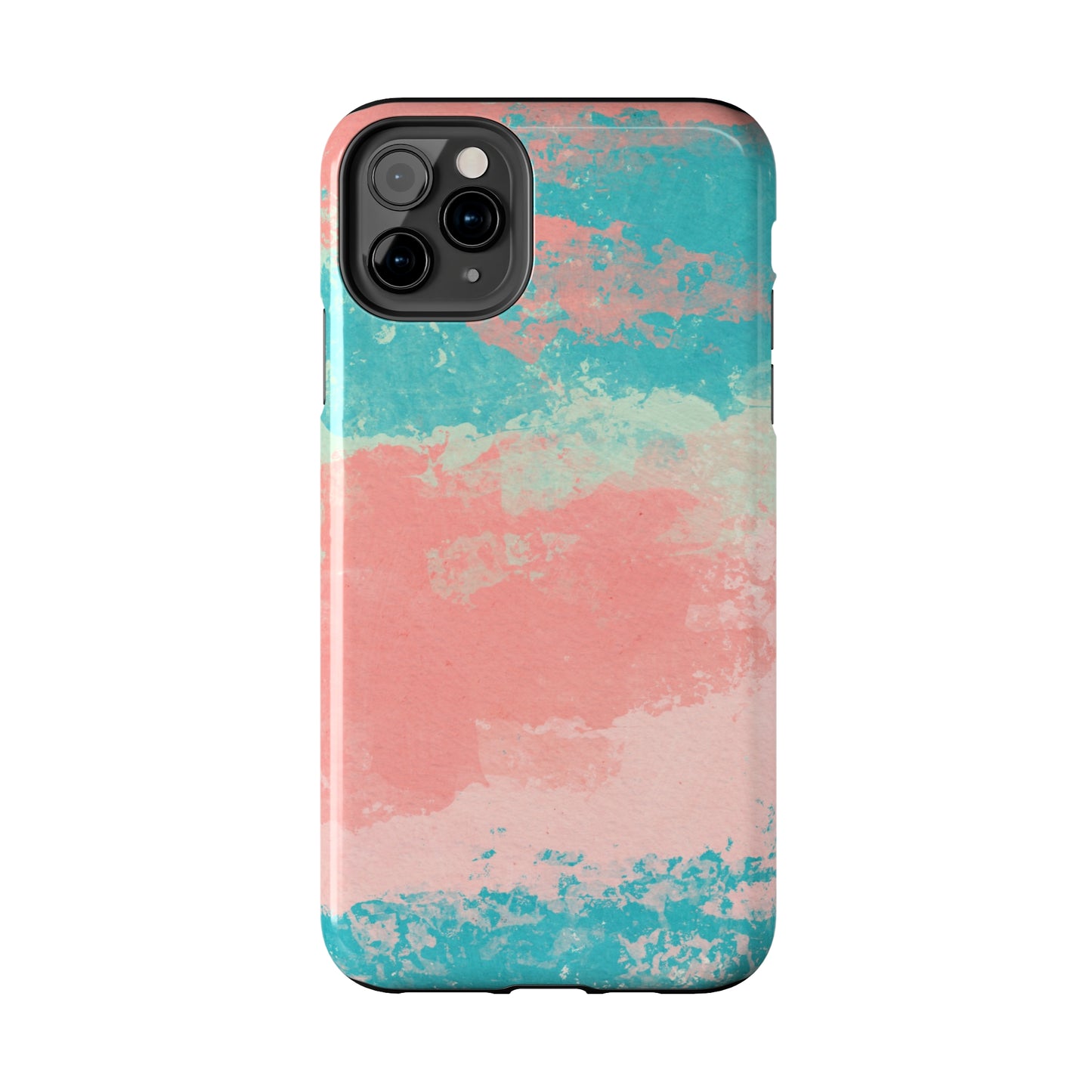 Pink and Turquoise Water Color Tough Phone Cases