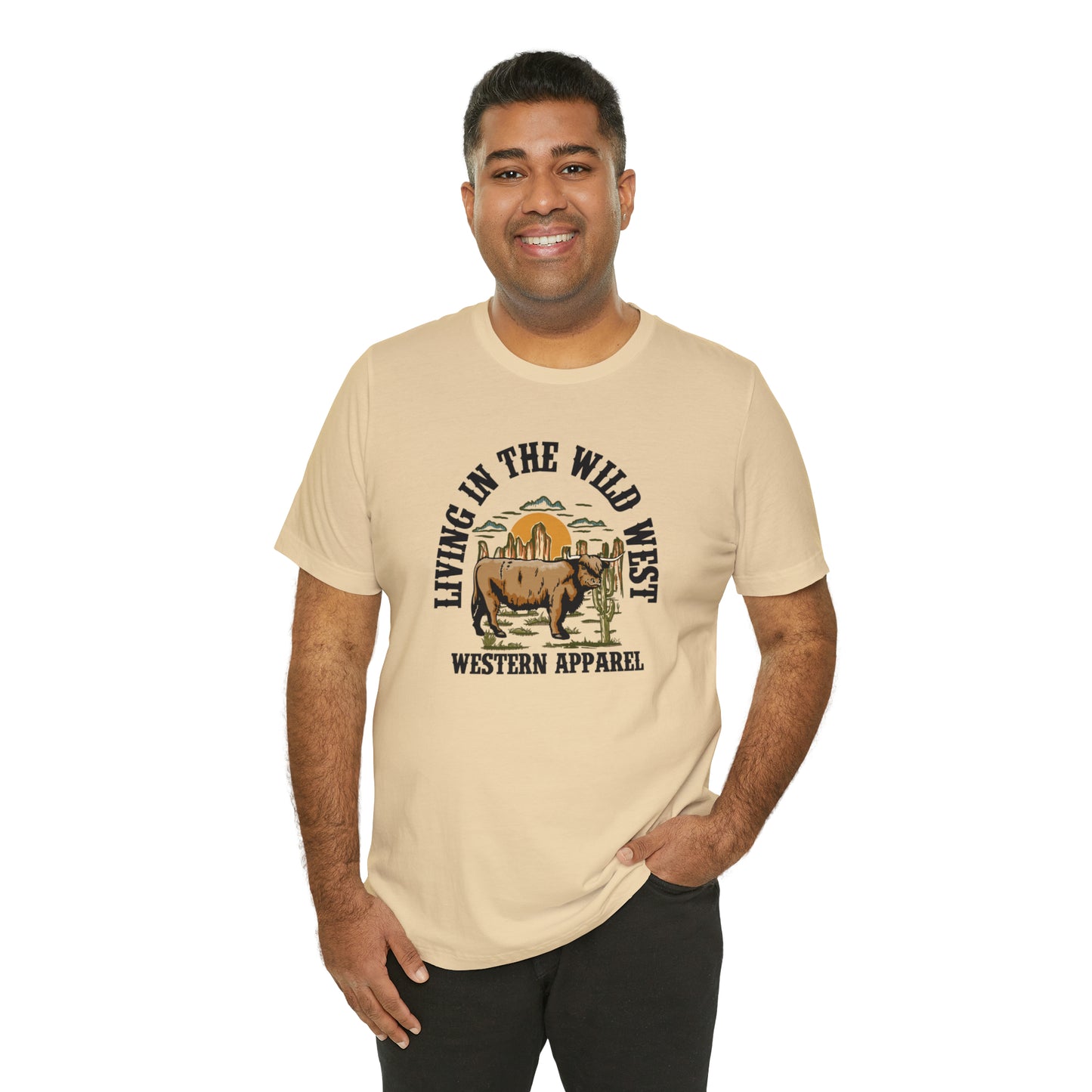 "Living in in the Wildwest" Unisex Jersey Short Sleeve Tee